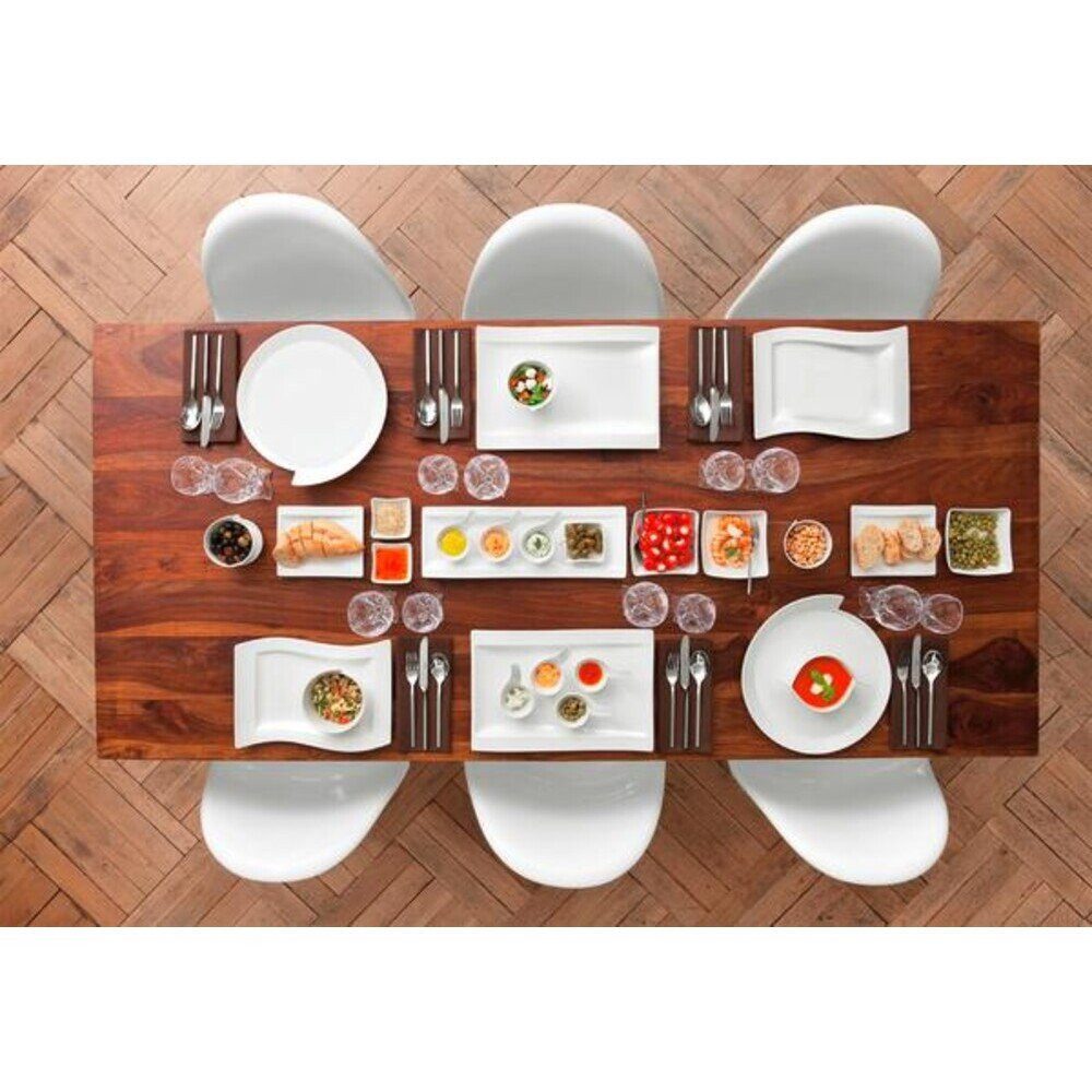 Villeroy & Boch Geschirr-Set Basic-Set 30-tlg. NewWave, Premium Porcelain, 30-teiliges Frühstücksset, Geschirrset, für 6 Personen