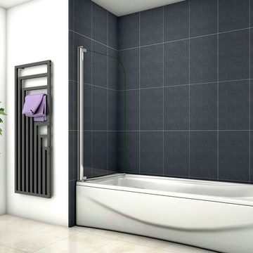 duschspa Badewannenaufsatz 8mm 80x140cm Drehwand auf Badewanne Duschabtrennung Badewannenaufsatz, Einscheibensicherheitsglas, Sicherheitsglas, (Set), Glas, Nano Glas