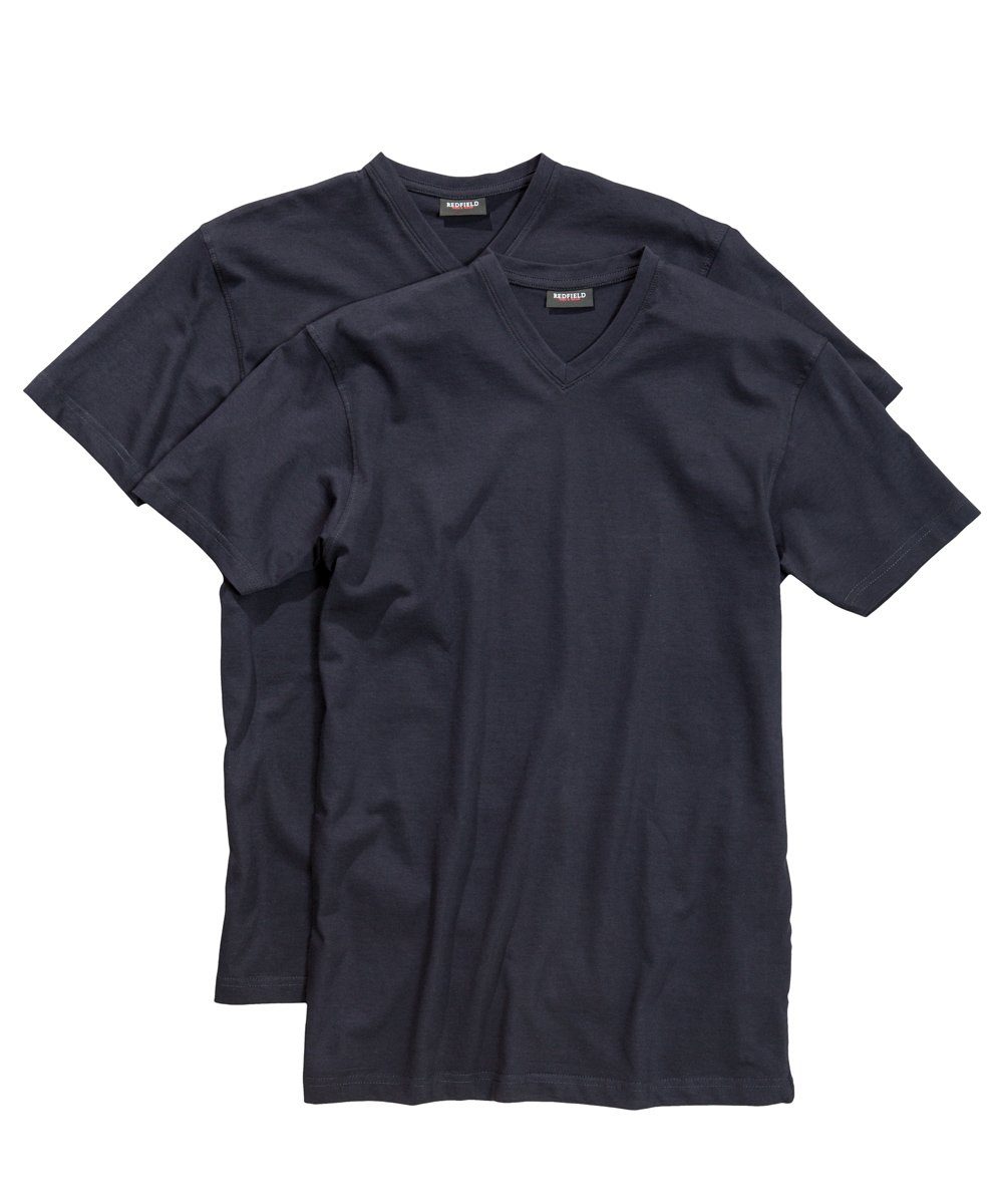 redfield V-Shirt Doppelpack T-Shirts mit V-Ausschnitt von Redfield, navy