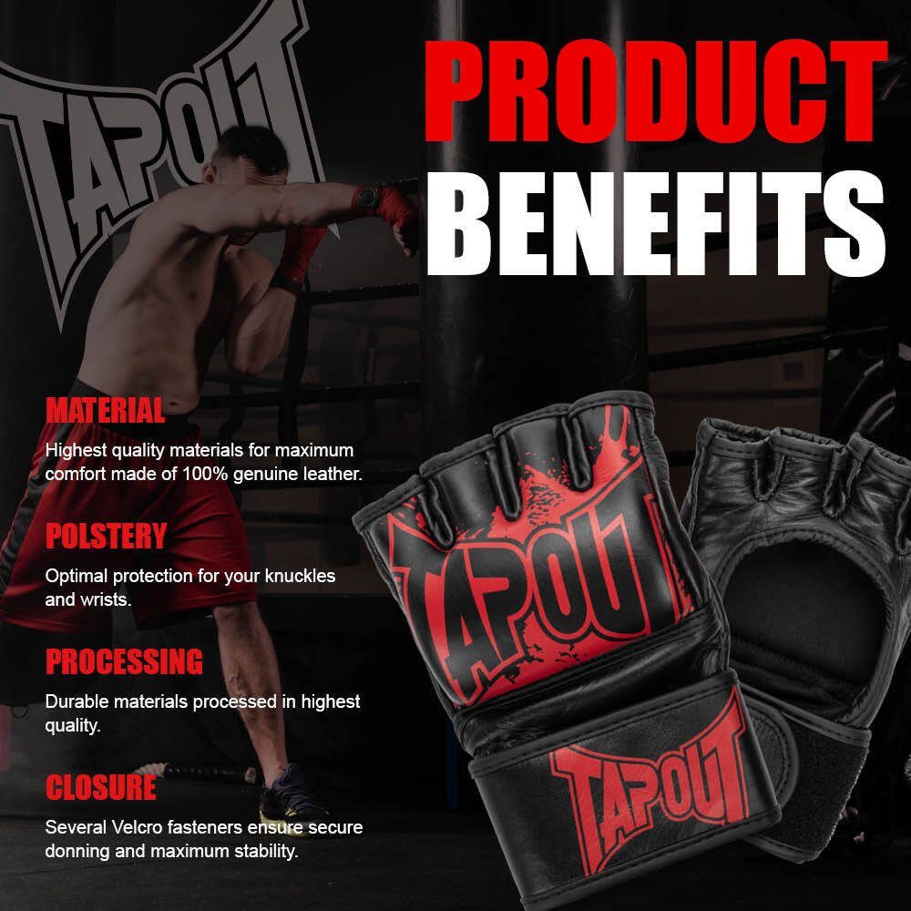 PRO TAPOUT Black/Red MMA MMA-Handschuhe