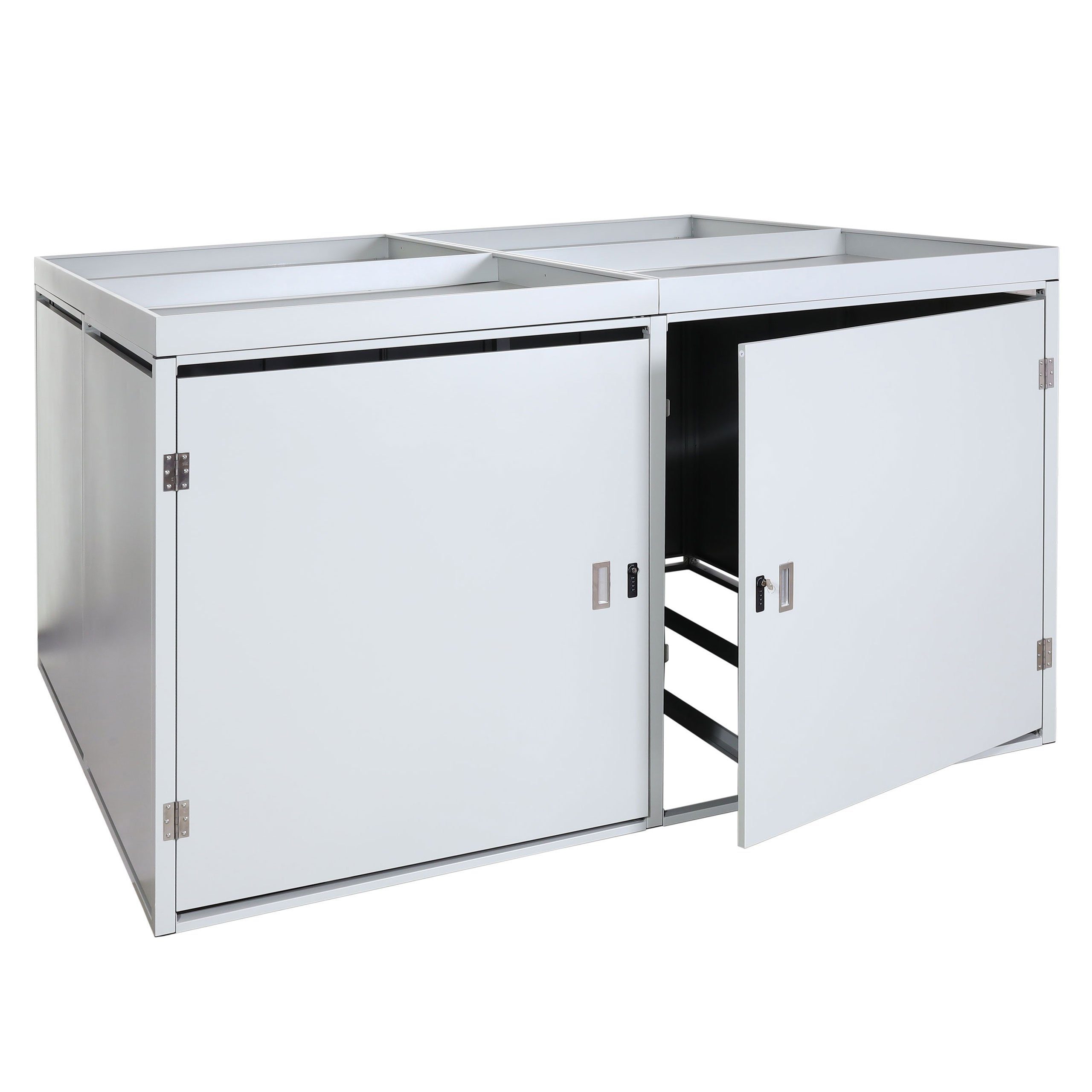 MCW Fahrradbox MCW-L56b-4 (1 St), Inkl. Schlüssel für Türschloss, Schloss zusätzlich mit pin lock