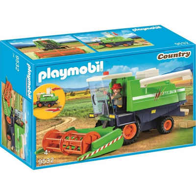 Playmobil® Spielwelt Country 9532 Bauernhof Fahrzeug Mähdrescher, mit Bauer, 6 Strohballen