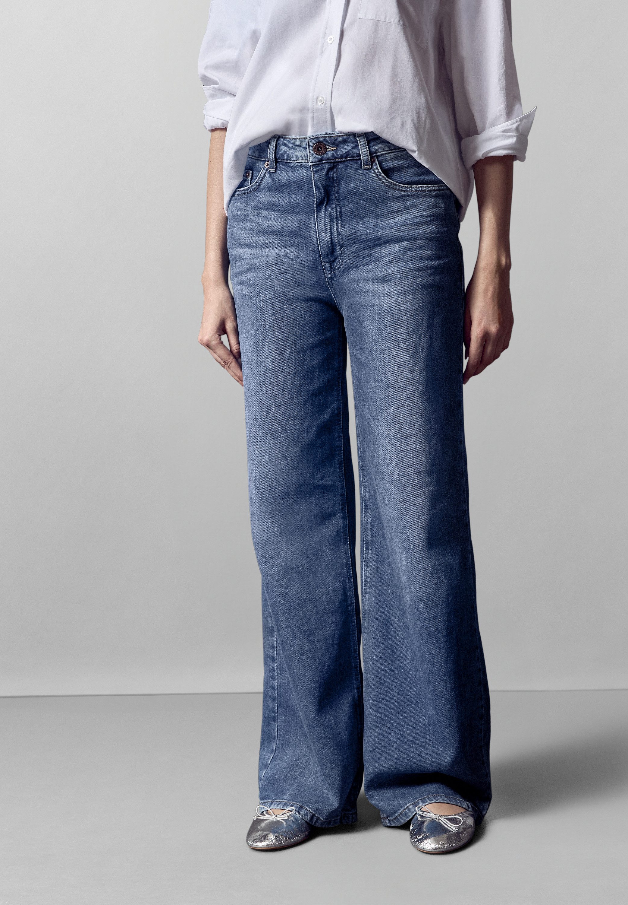 STREET ONE STUDIO Loose-fit-Jeans aus Baumwolle günstig online kaufen