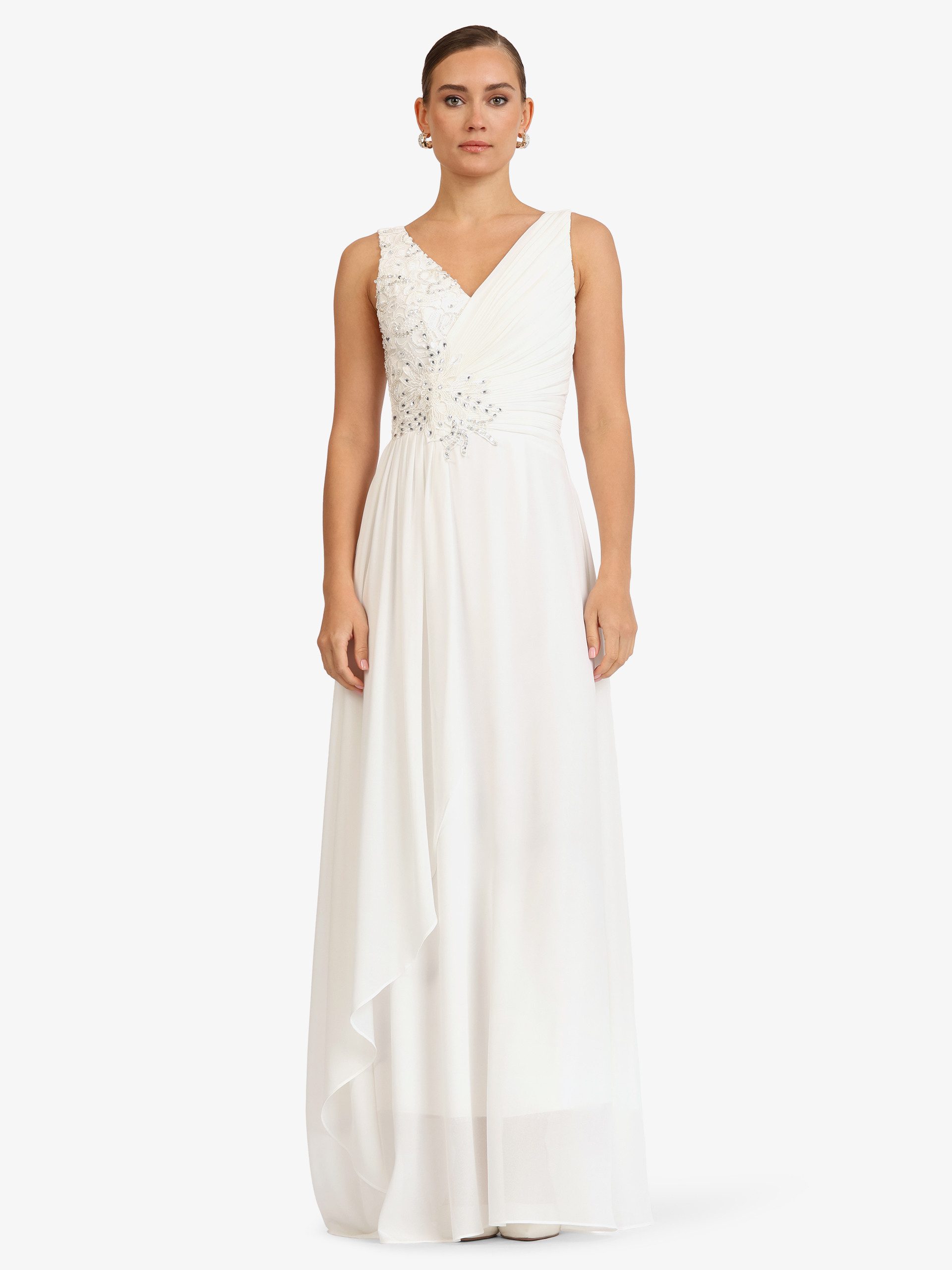 Kraimod Abendkleid mit Spitze und Zierperlen