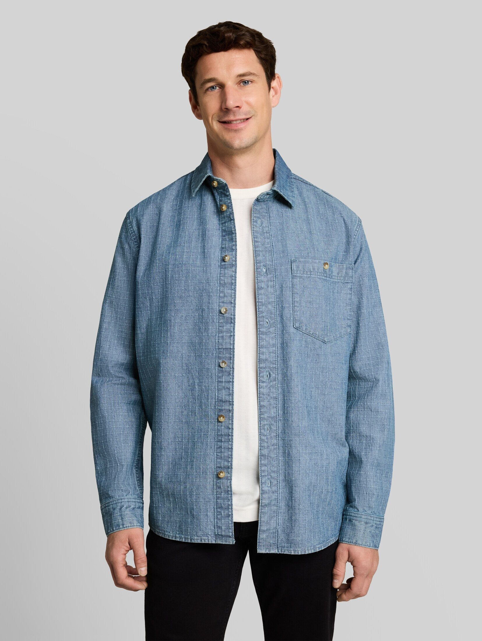 TOM TAILOR Langarmhemd Blusen & Shirts Comfort Fit Jeanshemd