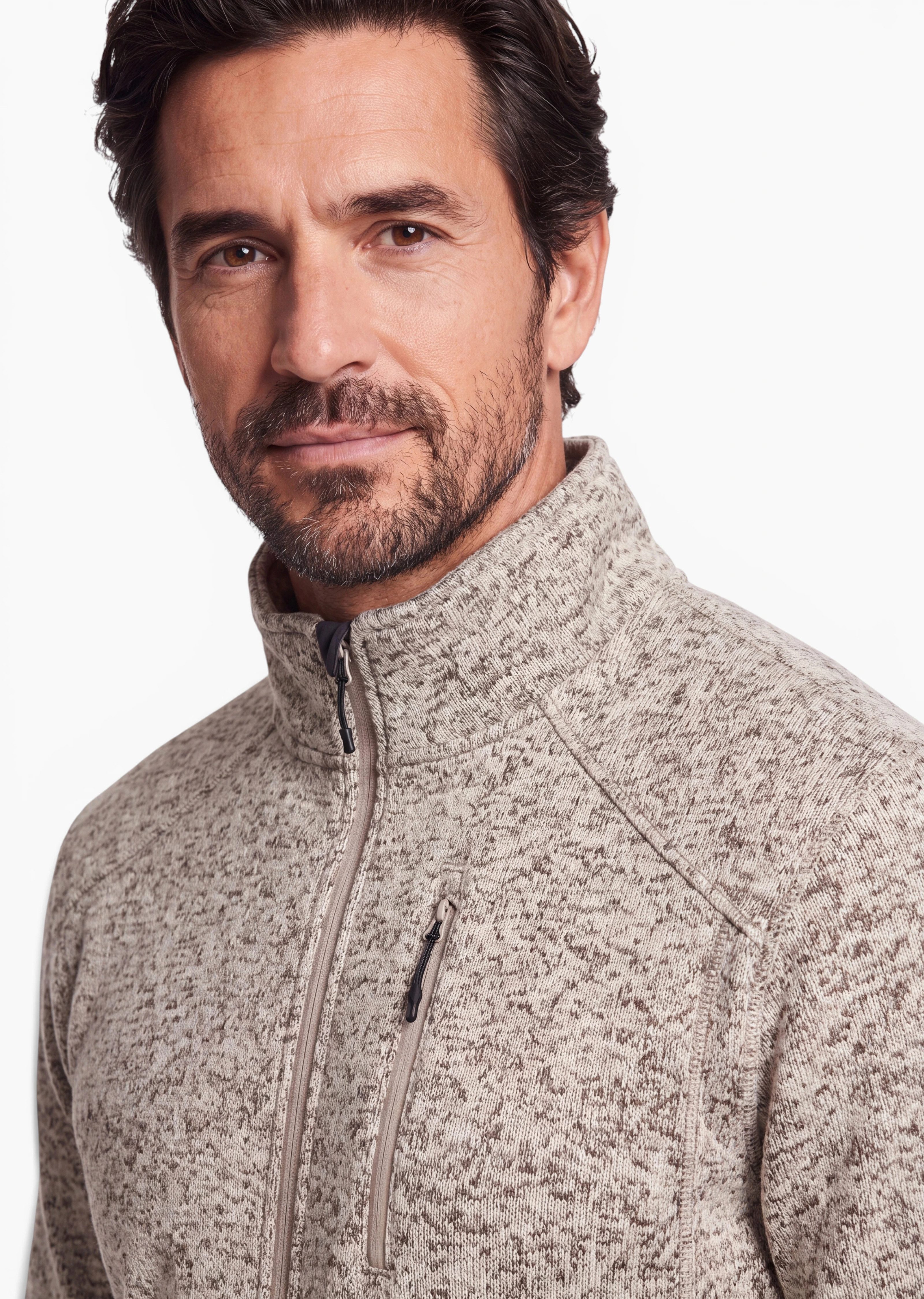 Alpenwert Fleecejacke Herrren – Outdoor- & Freizeitjacke, Weich und Atmungsaktiv Ideal als Outdoorjacke oder wärmende Midlayer – Bild 5 von 5