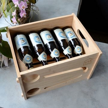 UNUS HOME Flaschenkorb Bierrutsche Flaschenrutsche Bierkasten, Flaschenhalter - Geschenk für Bierliebhaber - immer kaltes Bier
