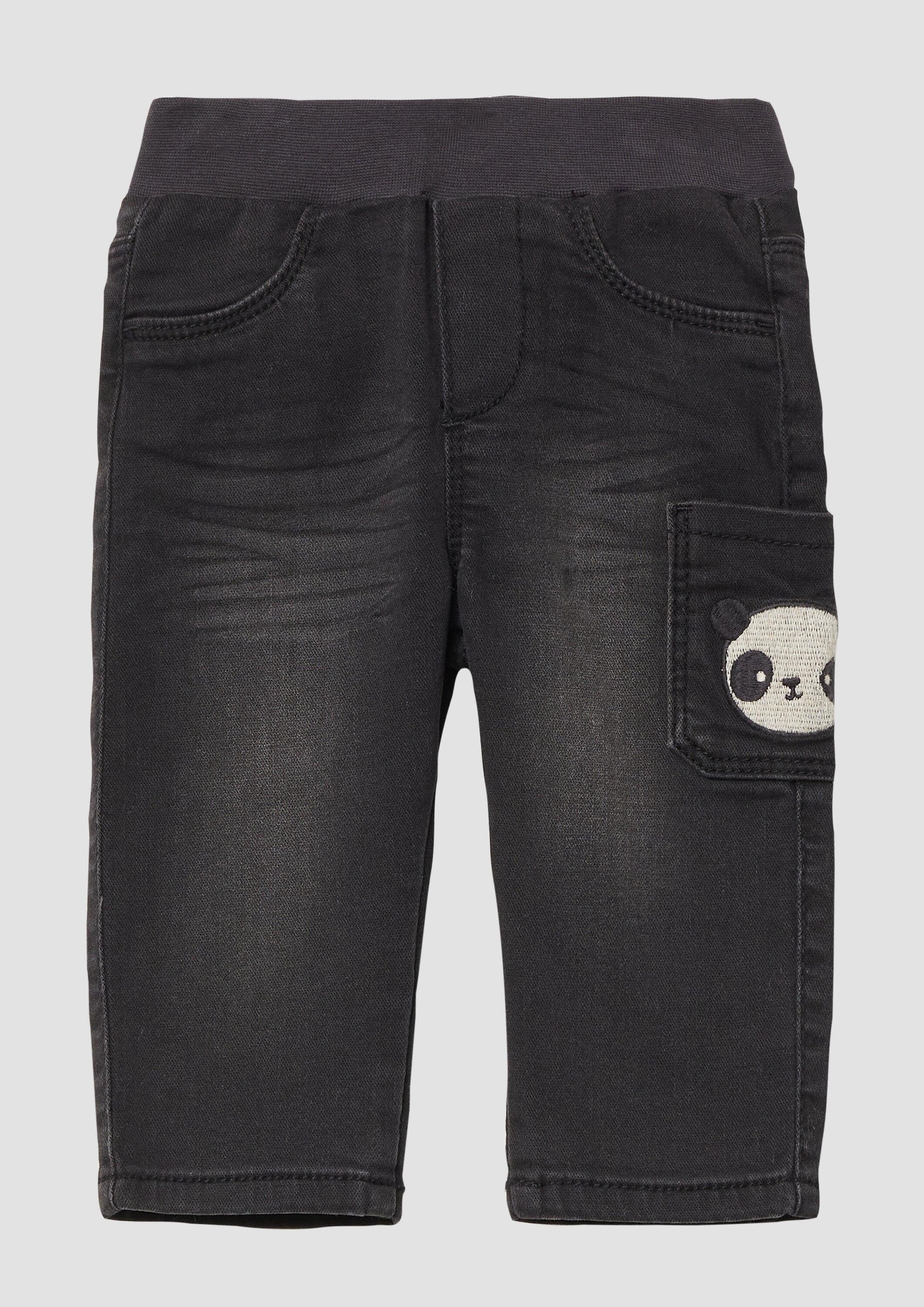 s.Oliver Regular-fit-Jeans Jeans-Hose Jeanshose Regular Fit mit Stickdetail / soft & warm inside