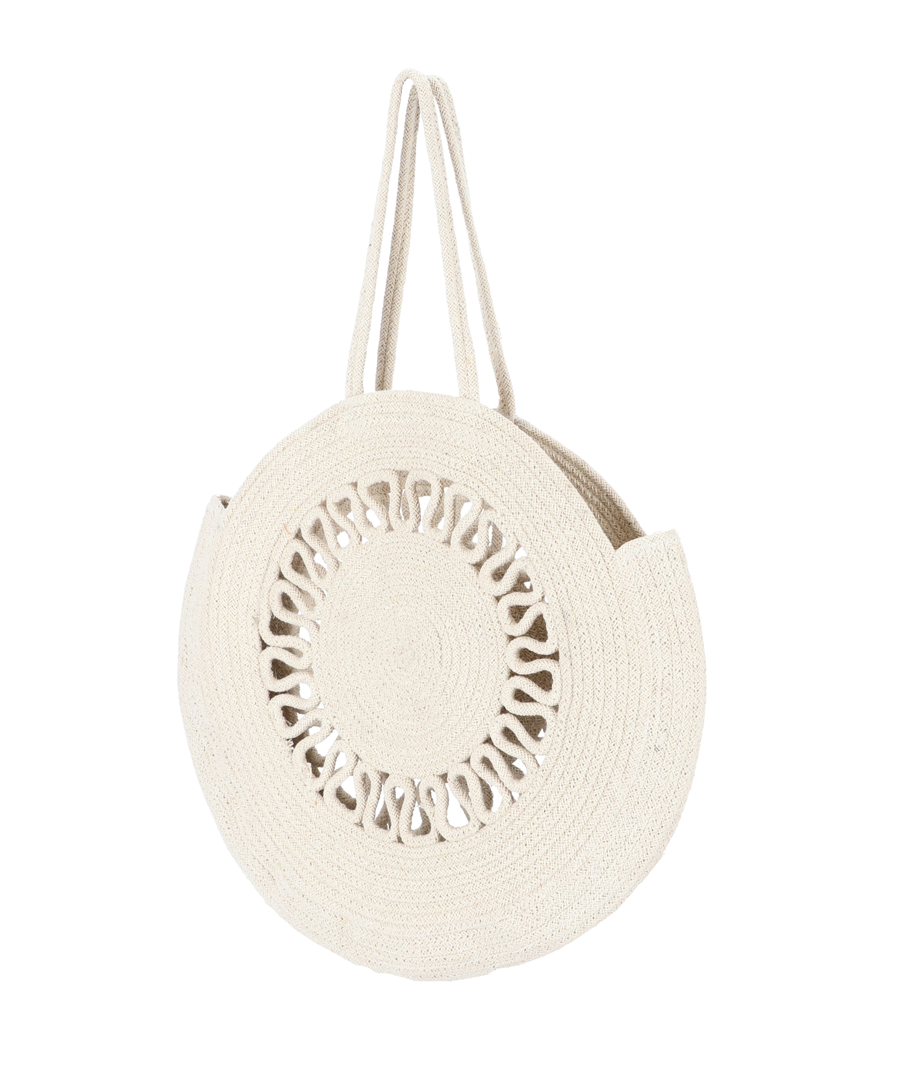 halsüberkopf Accessoires Strandtasche Gehäkelte Baumwolltasche, rund günstig online kaufen