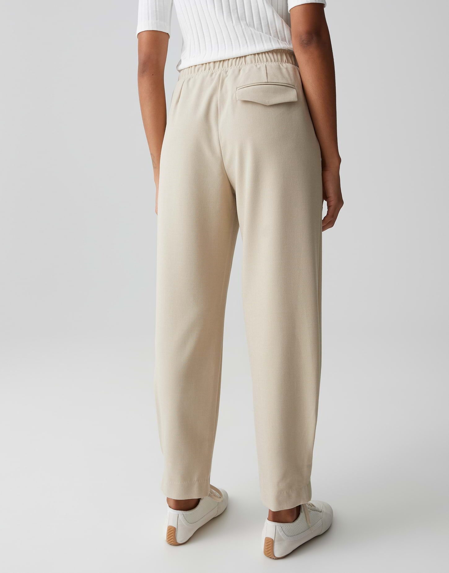 OPUS Stoffhose MYHA FLOW in feiner Mélange Optik Schmal zulaufendes Bein, weicher Griff, pflegeleicht