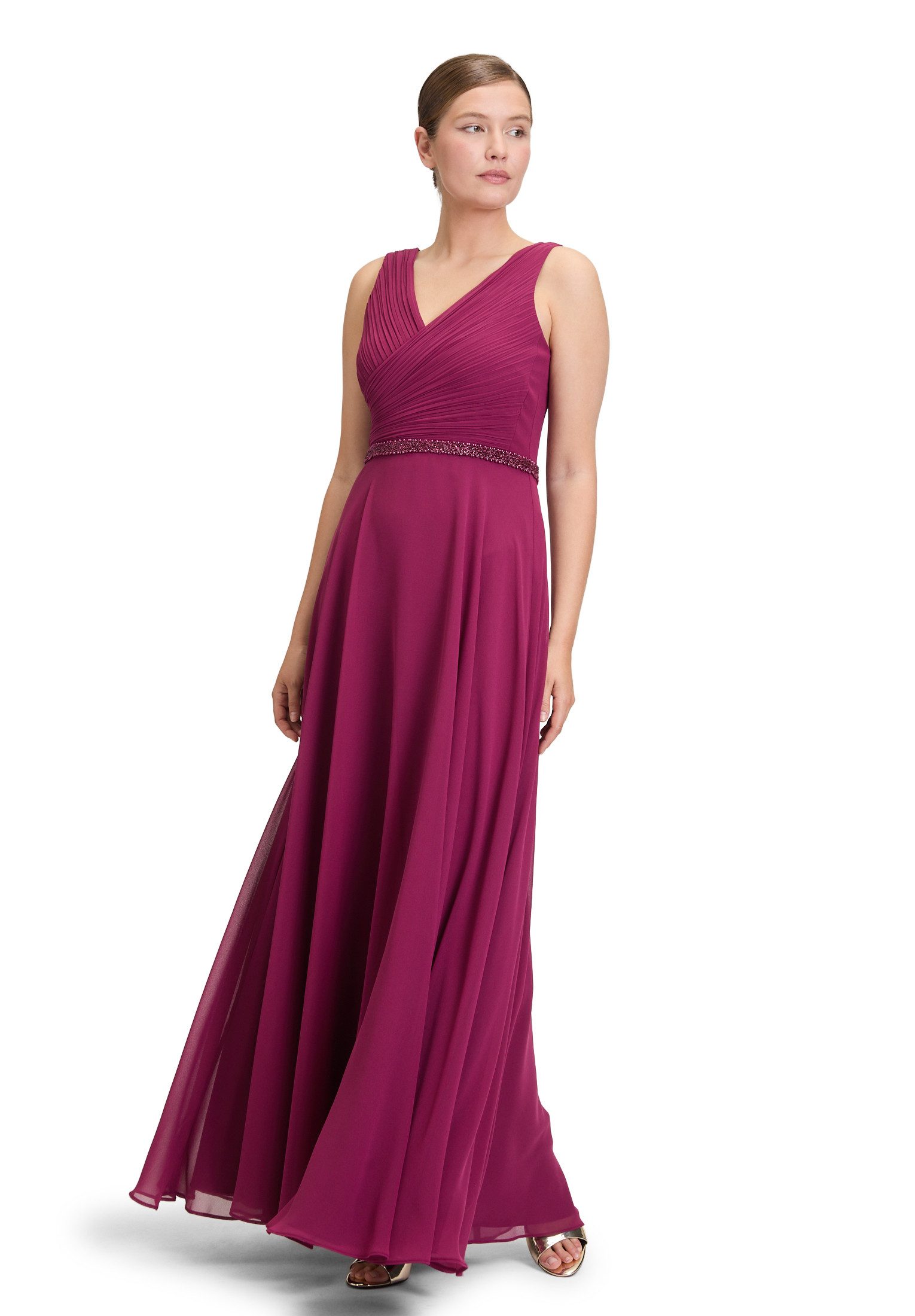 Vera Mont Abendkleid Damen Abendkleid mit Plissee Dekoelemente günstig online kaufen