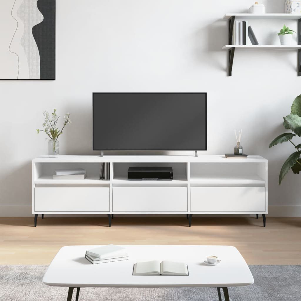furnicato TV-Schrank Weiß Holzwerkstoff cm 150x30x44,5