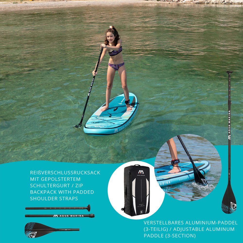 aufblasbar VIBRANT SUP Aufblasbares Aqua (Pvc), Board, Polyvinylchlorid Inflatable (Set) Marina SUP-Board