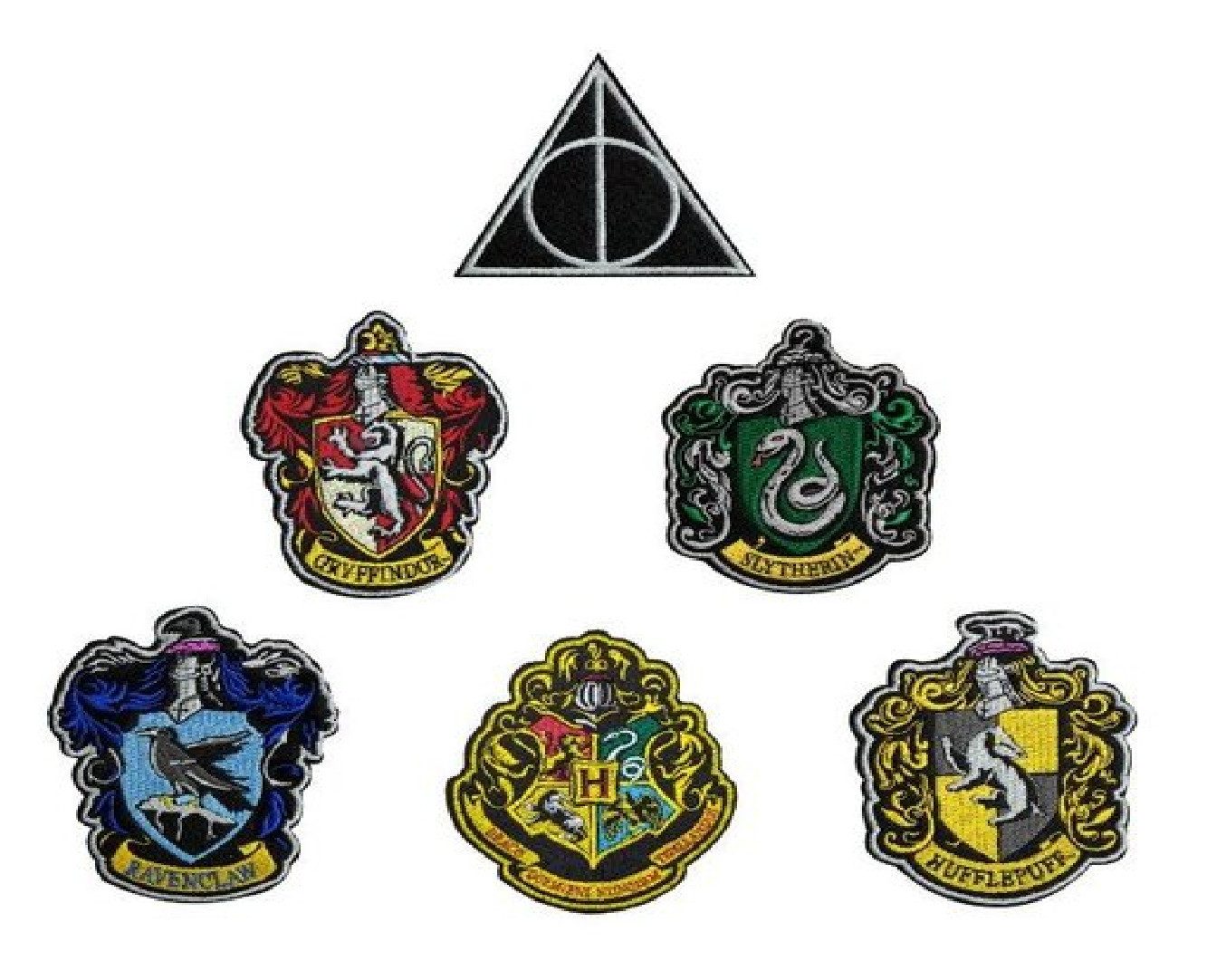 Aufnäher Harry Potter Aufnäher 6er-Pack Hauswappen