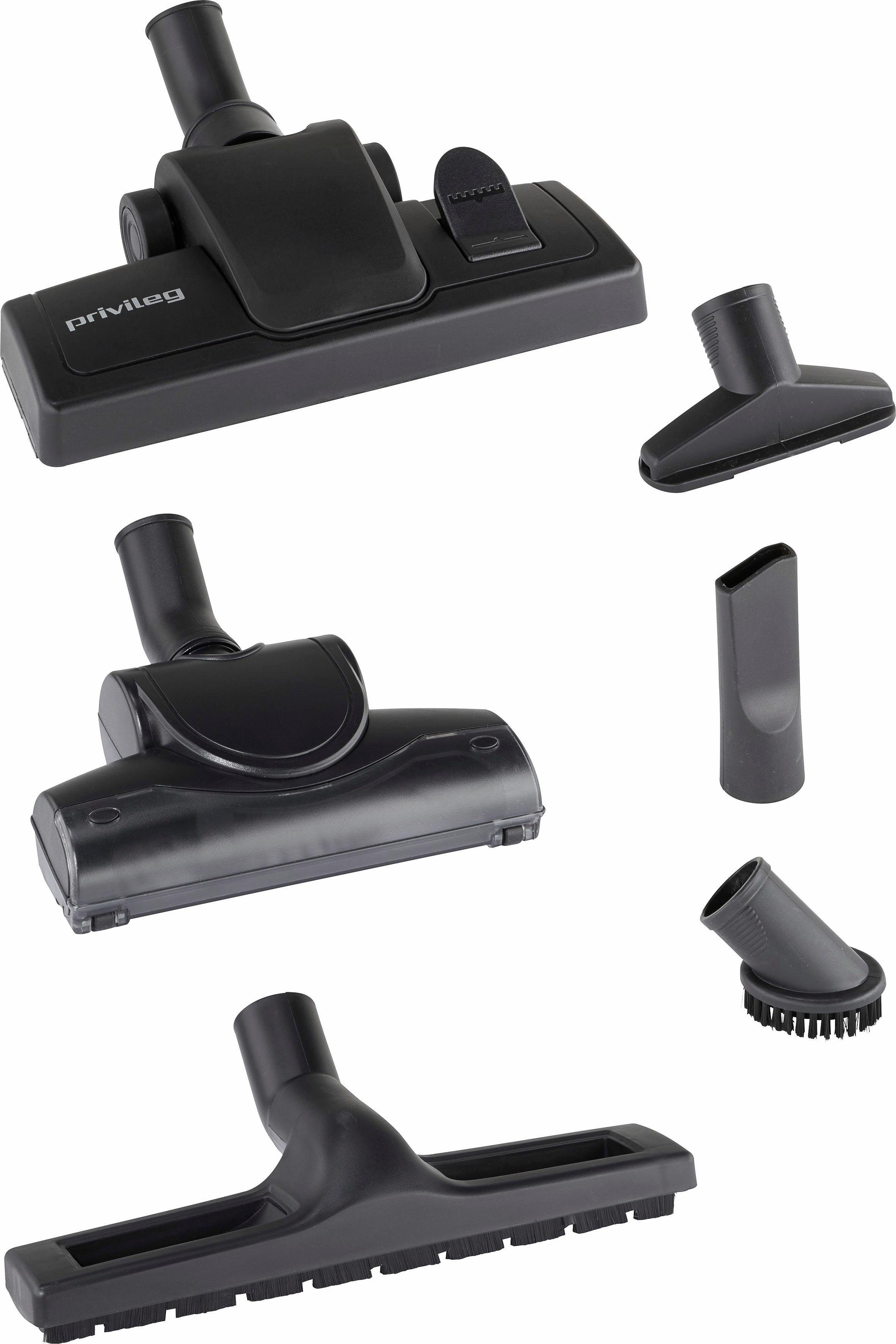 Privileg Bodenstaubsauger CJ151JCP-070, Turbodüse, Parkettdüse, umfangreiches Zubehör, 700 W, mit Beutel, kompakt zur Aufbewahrung, mit Füllanzeige, höhenverstellbares Saugrohr
