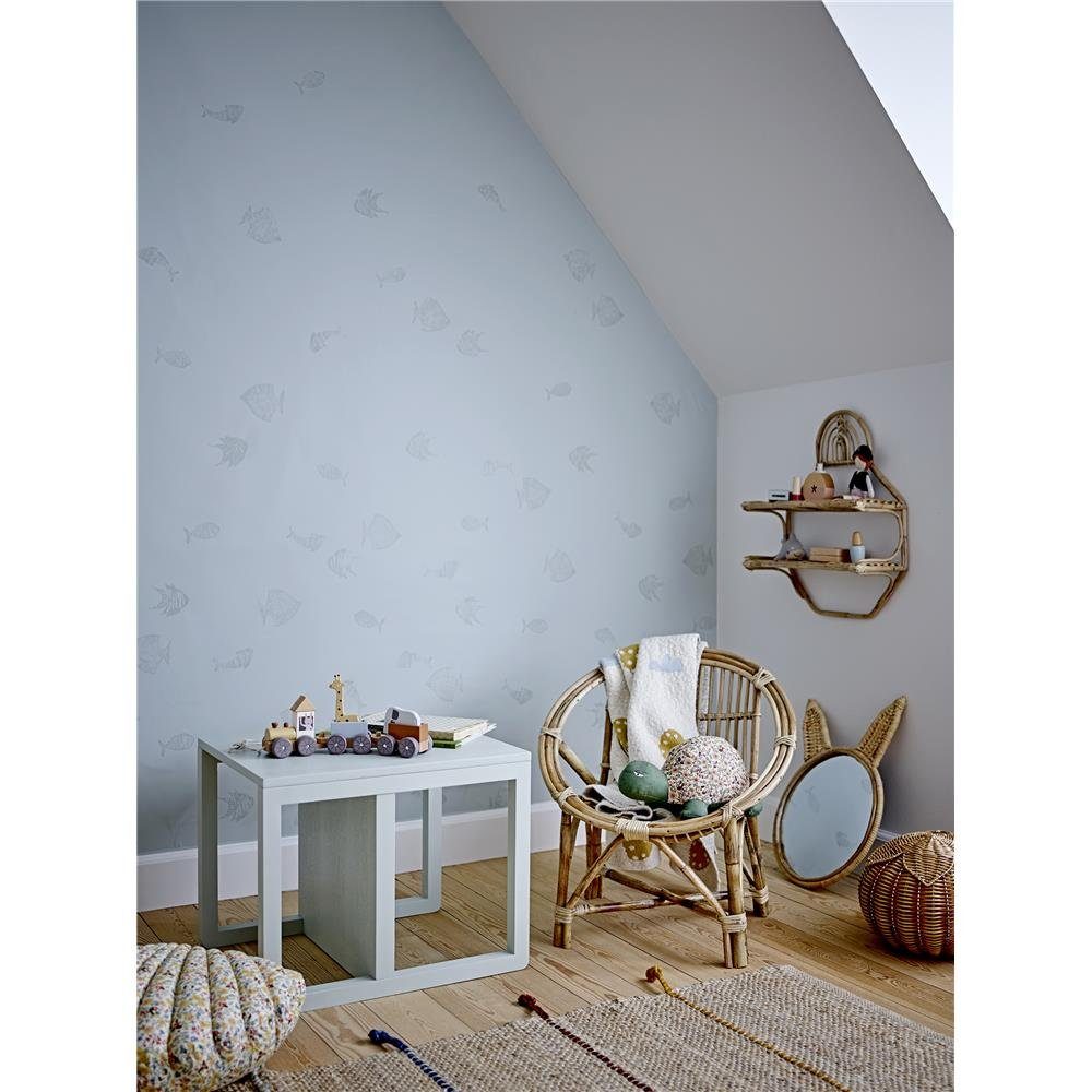 Bloomingville Spielzeug-Frisierkoffer Daisy, aus Holz, 11 teilig, mit Make-up, Spiegel, Nagellack