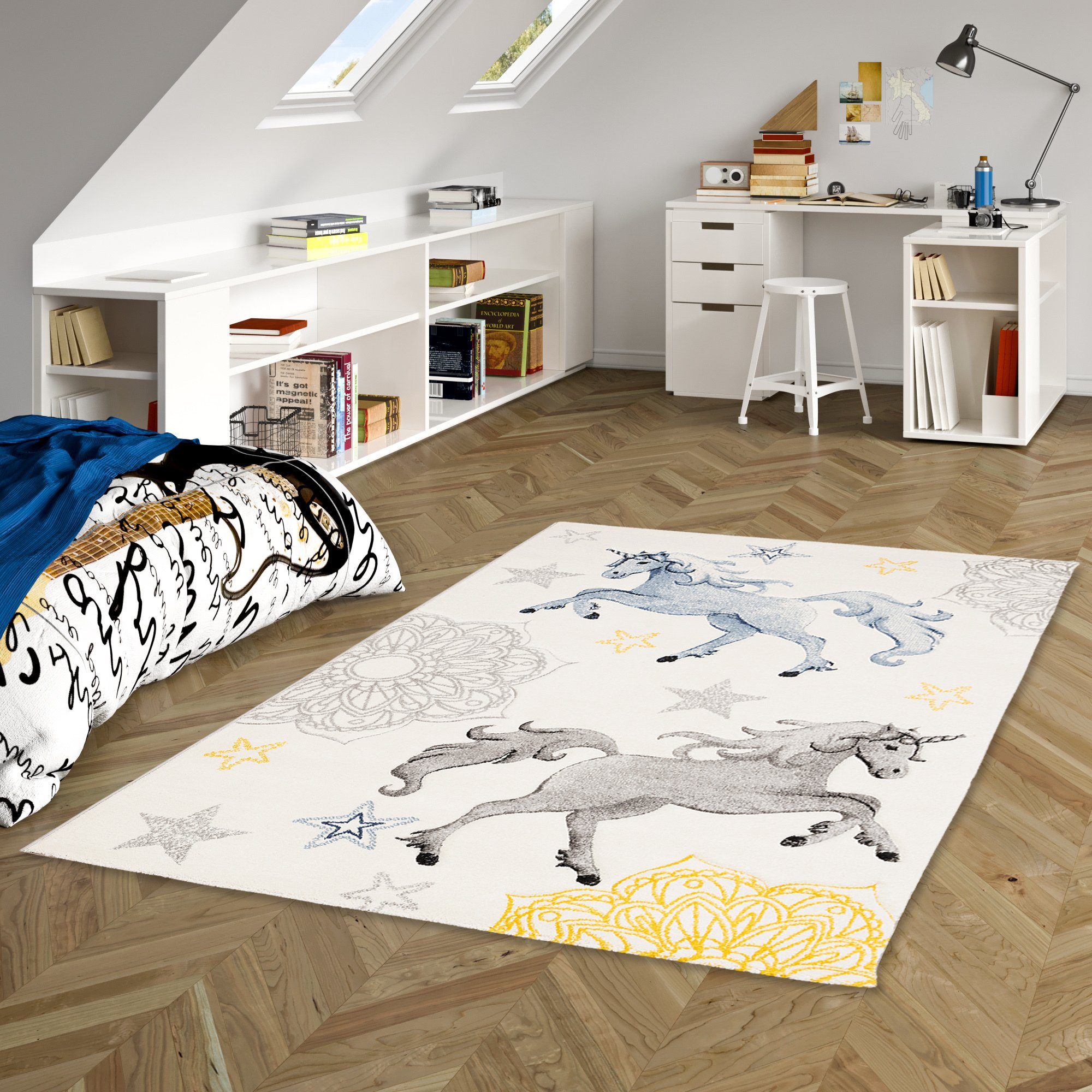 Pergamon Kinderteppich Kinder Teppich Maui Kids Pferde Stars, Rechteckig, Höhe: 13 mm