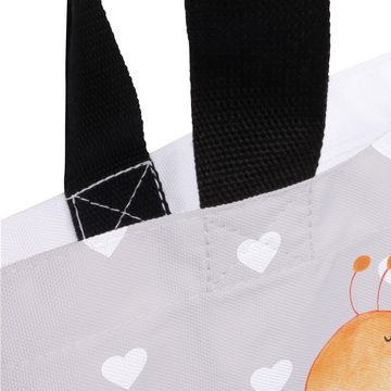 Mr. & Mrs. Panda Shopper Schnecken Liebe - Grau Pastell - Geschenk, große Liebe, Pärchen, verl (1-tlg), Individuelles Design