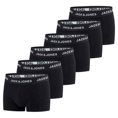Jack & Jones Boxershorts Herren Retroshorts 6er Pack Basic Trunks (Vorteilspack, 6-St) Unterhosen mit Stretch