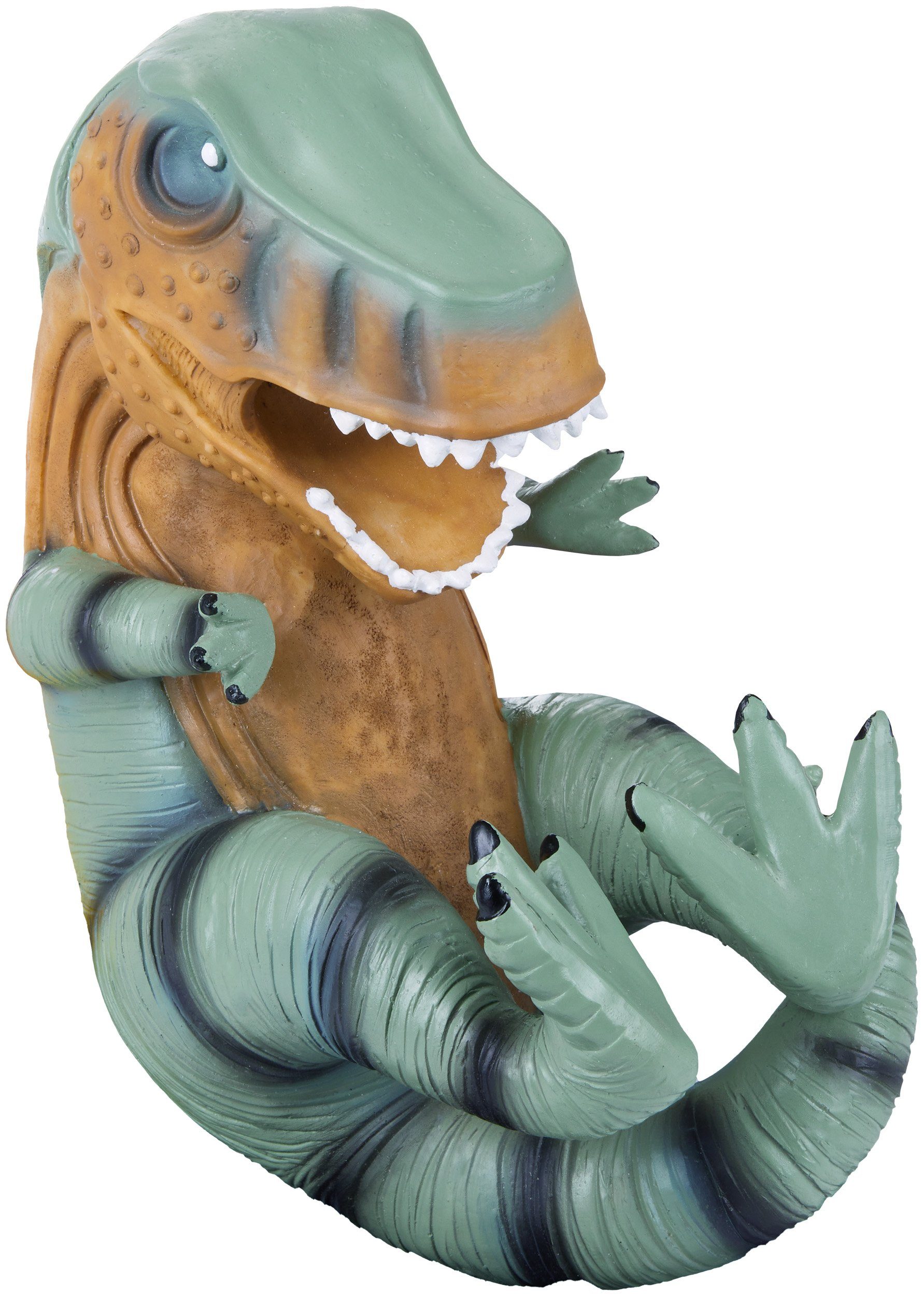 BRUBAKER Weinflaschenhalter Durstiger T-Rex - Trinkender Dinosaurier, (Deko Figur Tiere Handbemalt Bar, 1-St., Witzige Dekoration - Wein Geschenk), Flaschenhalter - Flaschenständer lustig