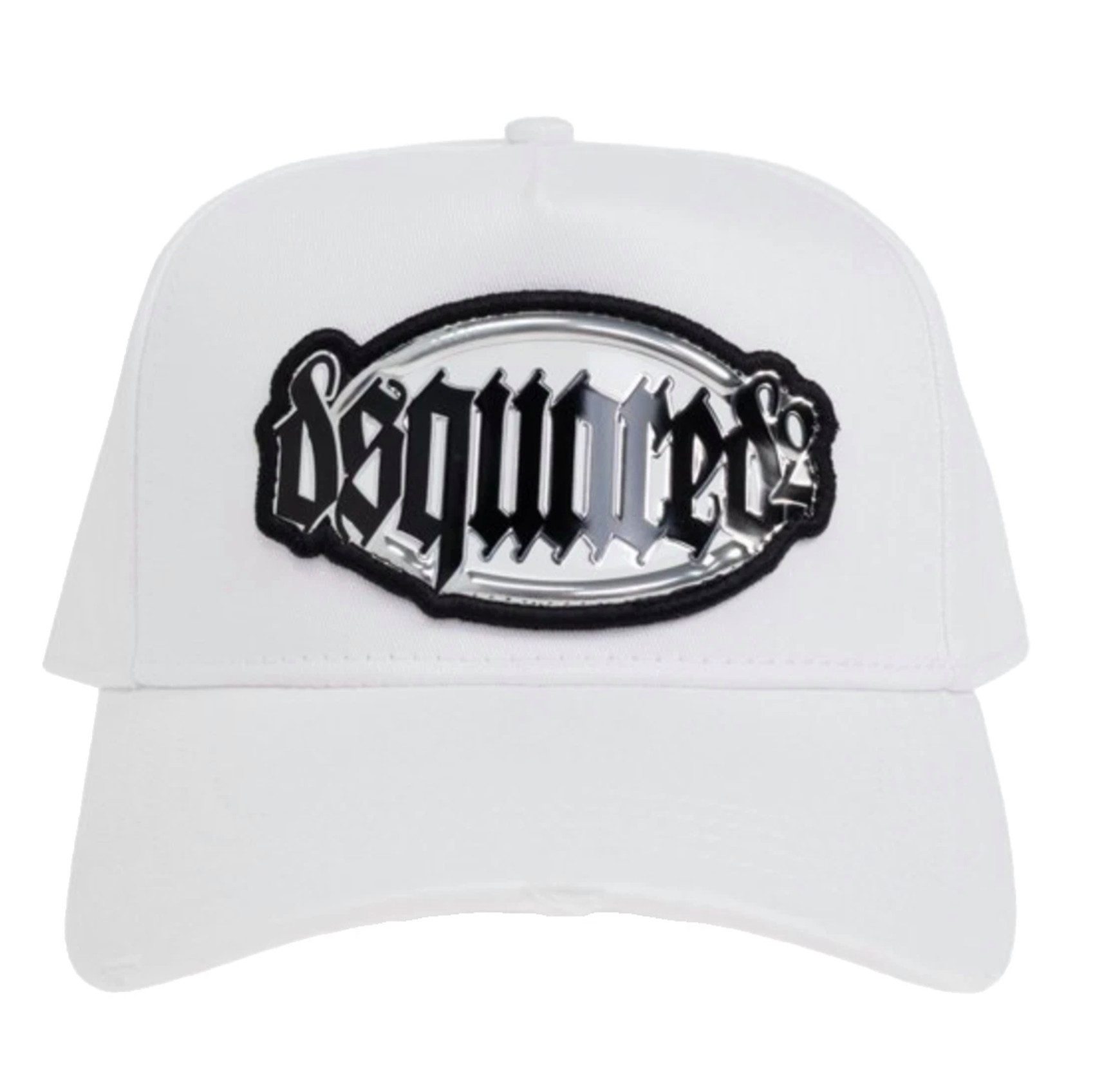 Dsquared2 Baseball Cap Gothic Icon Retro Basecap Cap Mütze Basebalkappe Unisex Großes Gothic Dsquared2 Logo (glänzend / 3D-Optik)