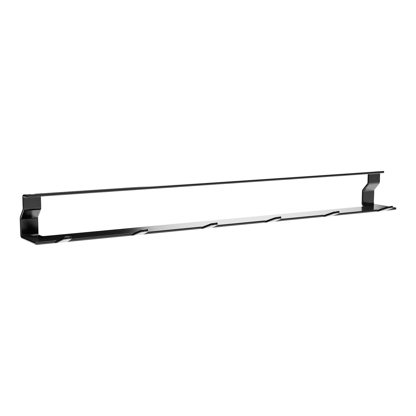 Kesseböhmer Küchenrückwand Linero Style Relingsystem für die Küche - versch. Elemente, (1-tlg), 6er Hakenleiste in schwarz zum Einhängen