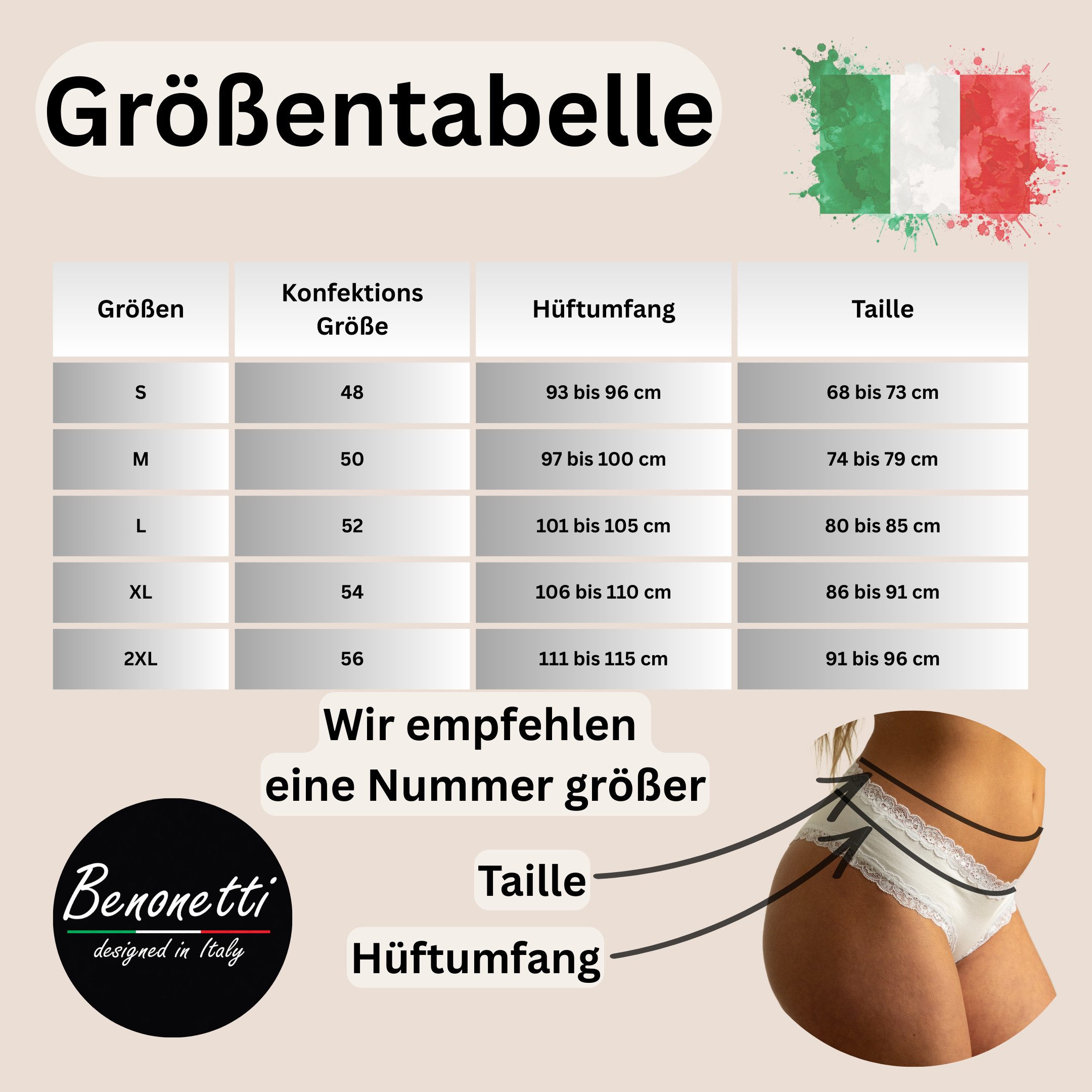 Benonetti Slip Brazilian Damen Slips mit zarter Spitze – sinnlich, weich & bequem (3er Pack, 3er Set) mit Spitze, Elastikbund, sehr bequemer Baumwollstoff