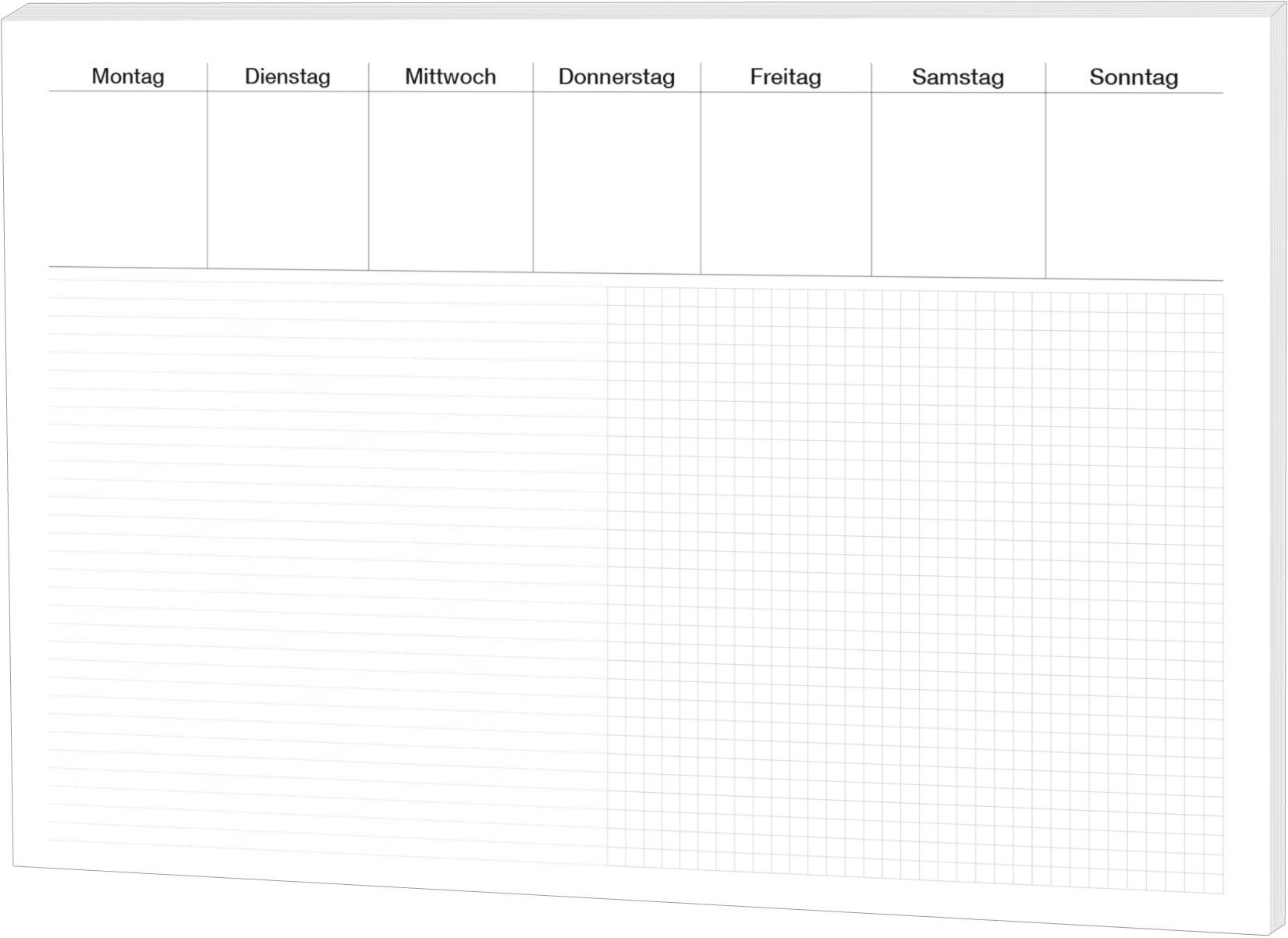 RNK Verlag Schreibtischunterlage Papier Notiz-Schreibtischunterlage / Größe: 48x33cm / 30 Blatt