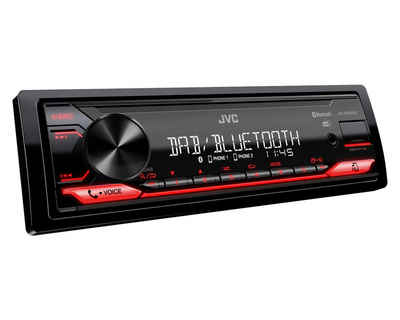 JVC KD-X282DBT Autoradio mit DAB+/FM, Bluetooth und Front-AUX/USB Autoradio (Digitalradio (DAB), UKW/MW, 30 W, Freisprechanlage, Akkuwarnung Bordbatterie, kontraststarkes LCD-Display)
