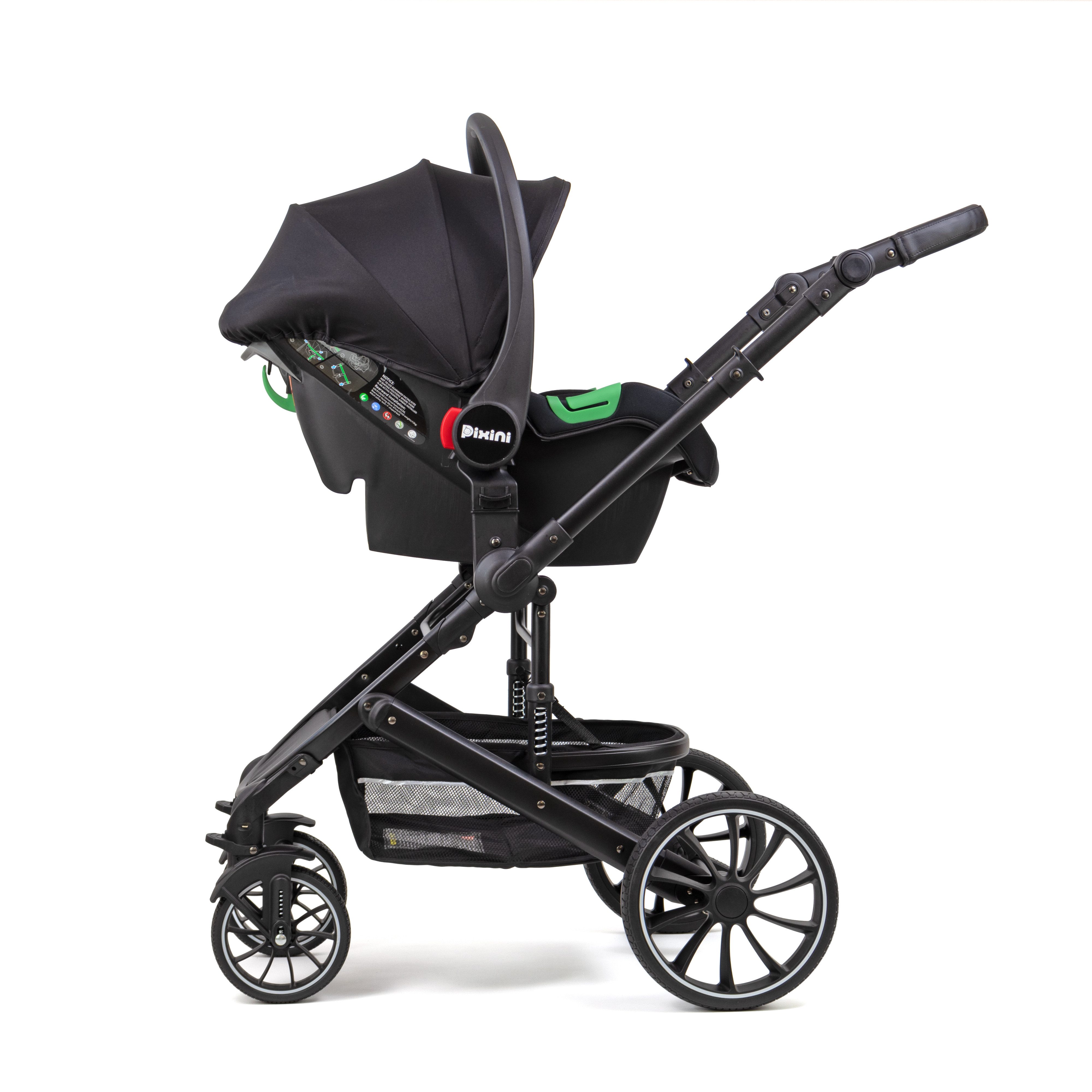 Pixini Kombi-Kinderwagen Pixini Kalani Kinderwagen 3in1 Set, Sicherheitsbügel