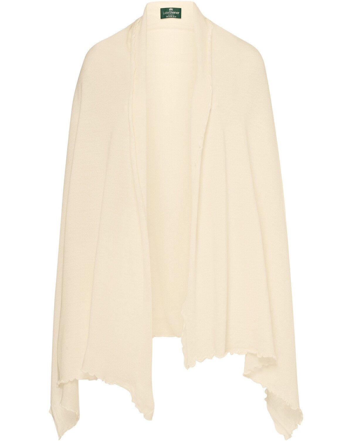 Luise Steiner Poncho Poncho mit Rüschenkante
