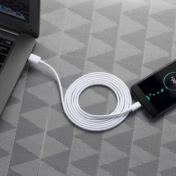 Elegear Type-C Ladekabel Smartphone-Kabel, USB-C (30 cm), weiß 2pack