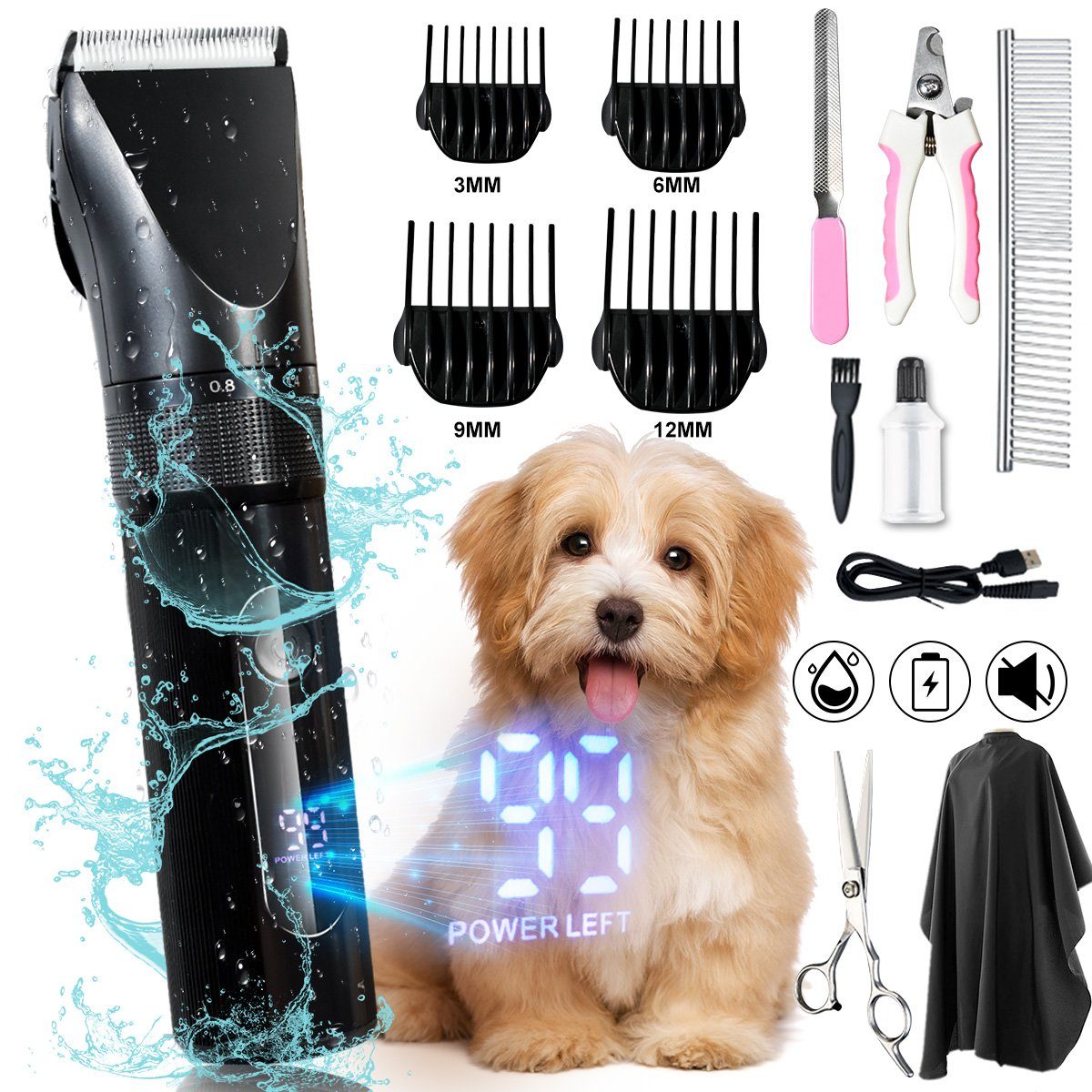 7Magic Hundeschermaschine, 14-teilig, Leiser Tierhaarschneider,  Profi-Schermaschine für Hund und Katze, kabelloser Katzenhaarschneider  Haarschneidemachine online kaufen | OTTO