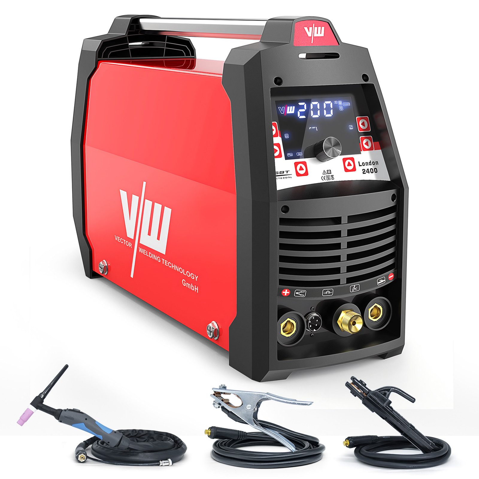 VECTOR WELDING Inverterschweißgerät AC/DC WIG Schweißgerät 200A, Digital-Display, Puls, MMA 170A