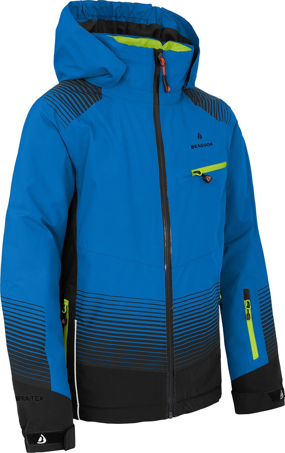 Bergson Winterjacke VEIKO Kinder Skijacke, wattiert, 20000 mm Wassersäule, Normalgrößen, blau