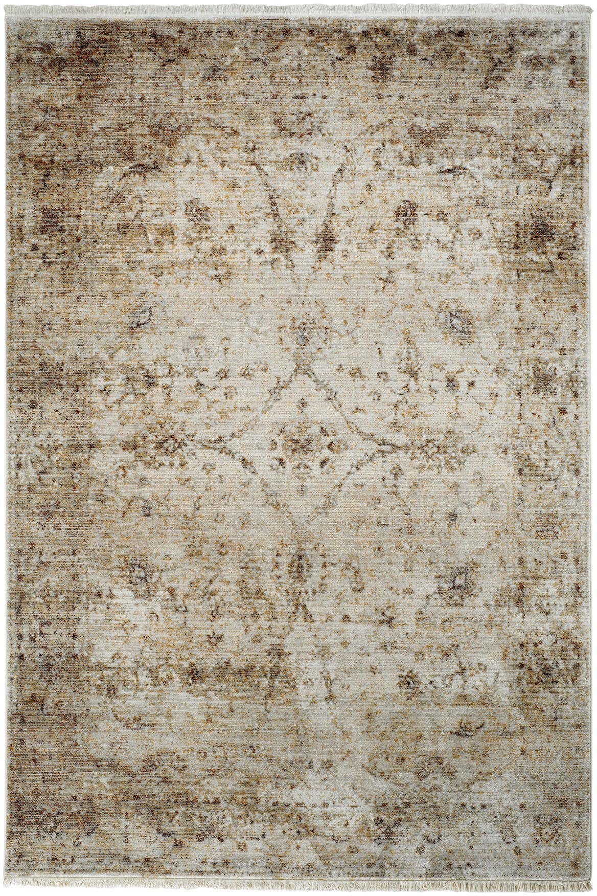 Obsession Teppich My Laos 454, rechteckig, Höhe: 14 mm, Kurzflor, Orient-Optik, Vintage Design, mit Fransen