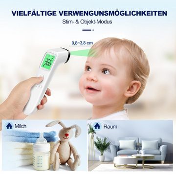 Gontence Stirn-Fieberthermometer Berührungsloses Stirnthermometer, Fieberalarm, 35 Speicherabrufe, Digitales Infrarot-Thermometer für Säuglinge und Erwachsene