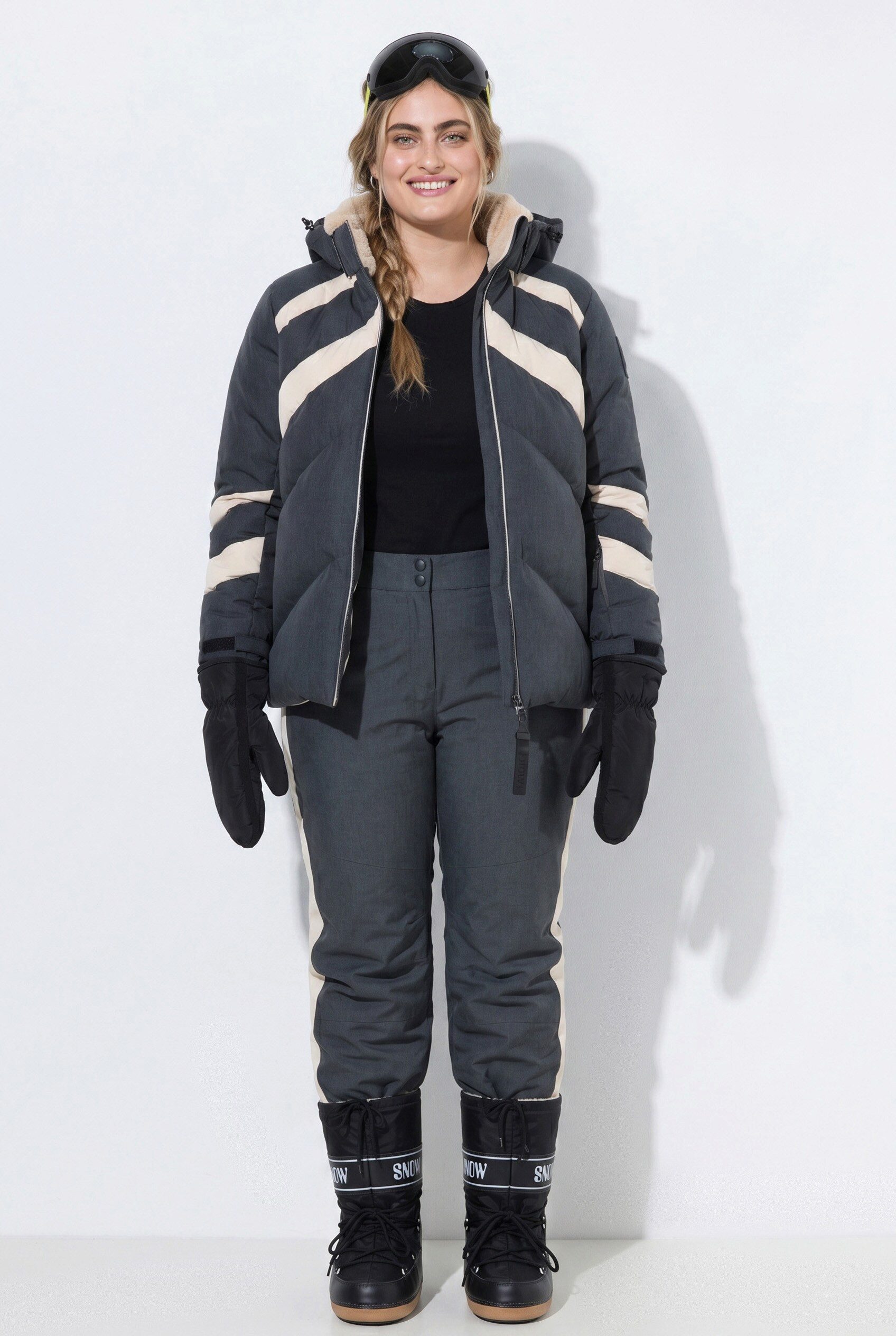 Ulla Popken Funktionshose Skihose wasserdicht Formknie Schneefang