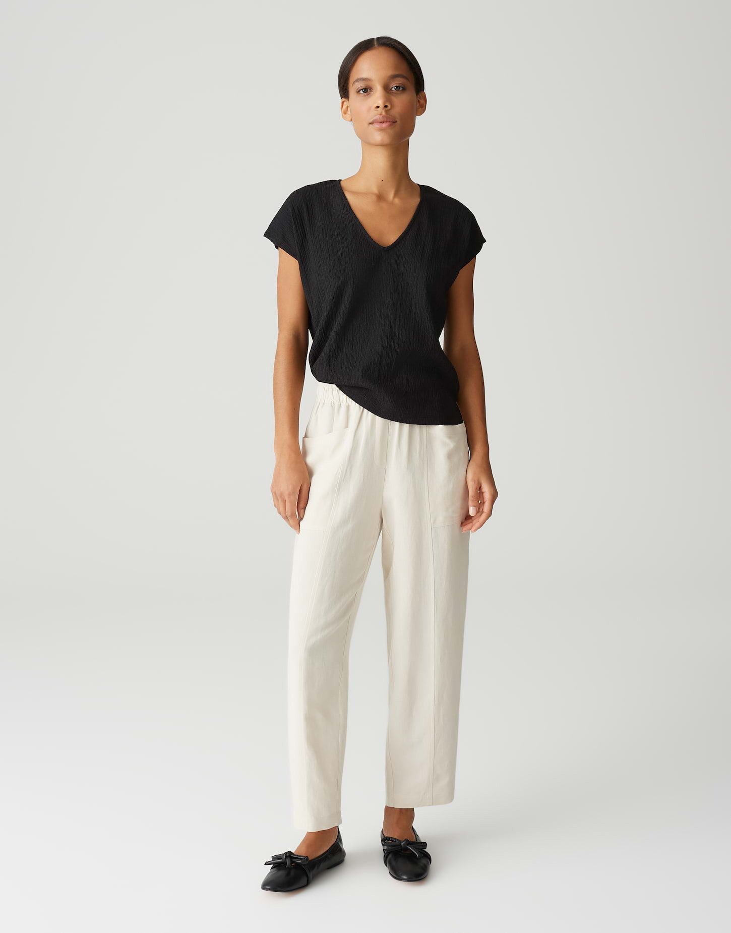 OPUS Kurzarmshirt SIRUKUS STRUCTURE Regular mit Crash Effekt