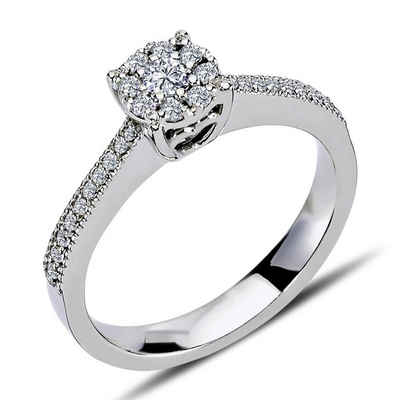 EinStein Diamant Verlobungsring »Diamant Solitär Ring 1,00 Carat Effect Weißgold«, Diamant