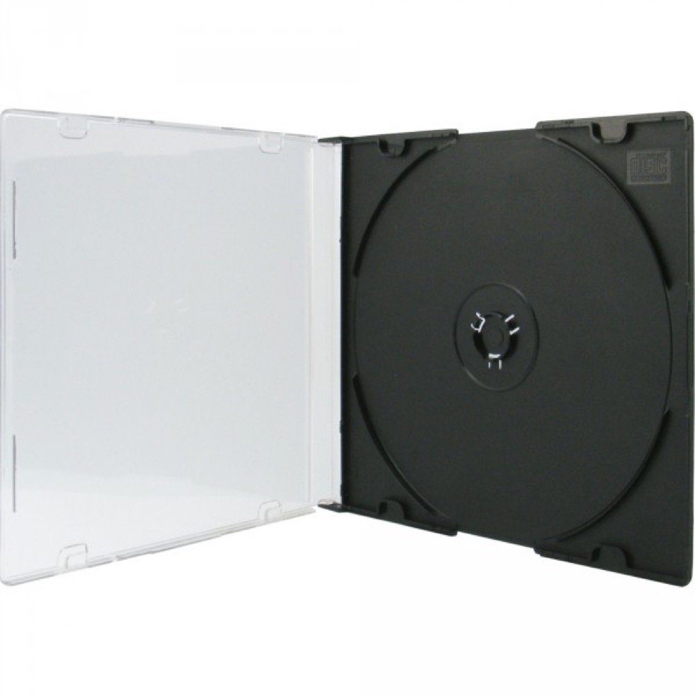 Mediarange CD-Hülle 50 CD Hüllen 1er Slimcase 5,2 mm für je 1 BD / CD / DVD schwarz