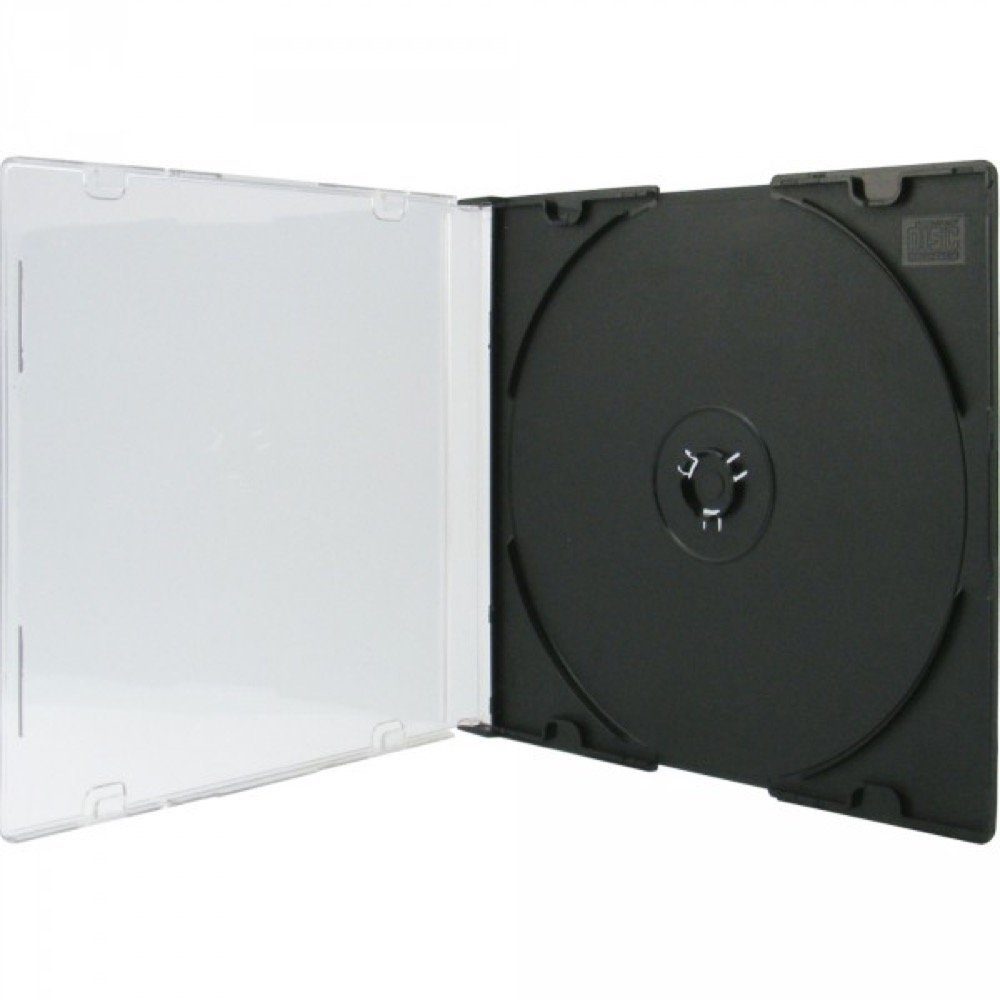 CD-Hülle 50 CD Hüllen 1er Slimcase 5,2 mm für je 1 BD / CD / DVD schwarz
