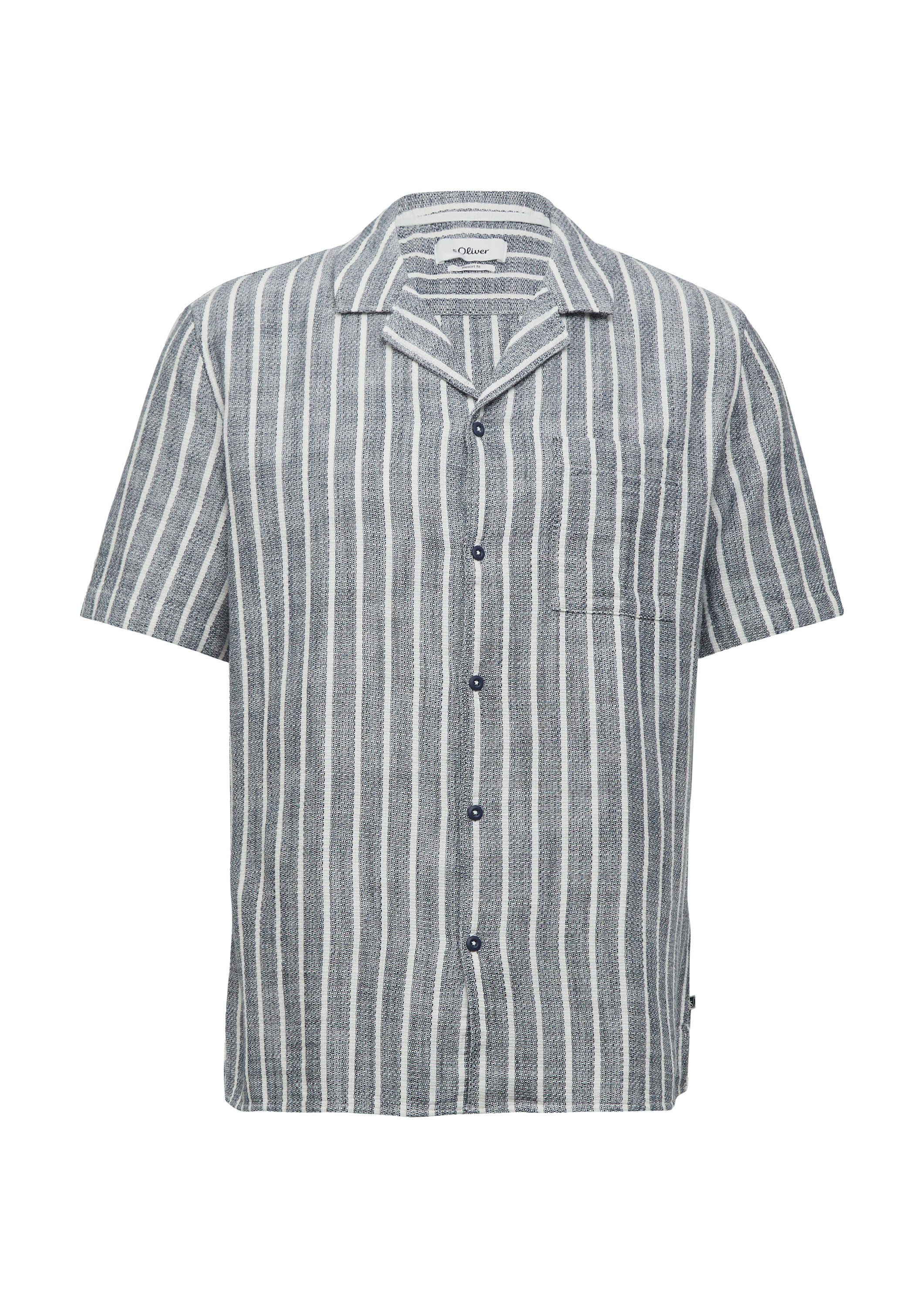 s.Oliver Kurzarmhemd Hemd Resort Fit: Baumwollshirt günstig online kaufen