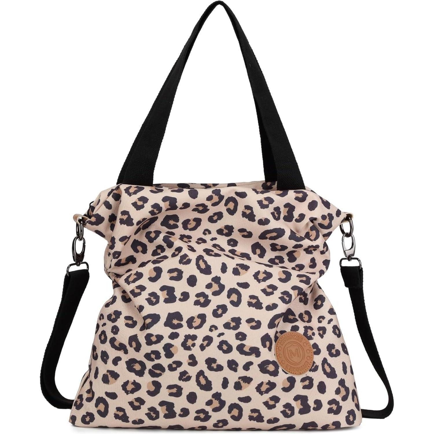 Umhängetasche Handtasche Damen Umhängetasche Schultertasche Brauner Leopardendruck