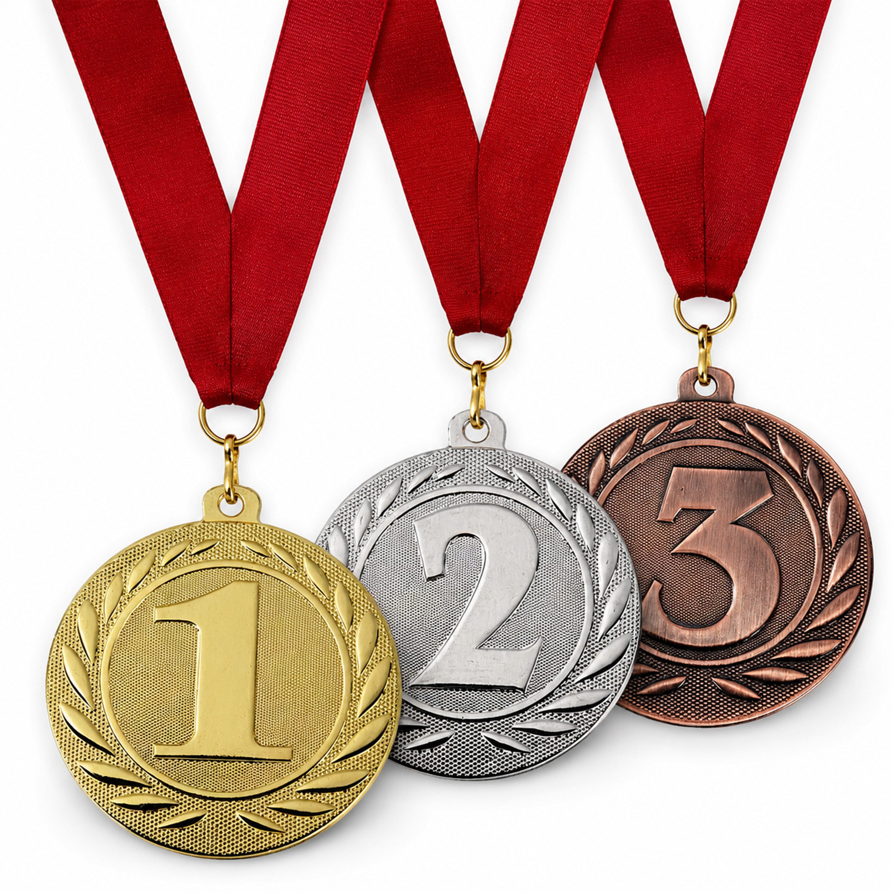 Larius Dekoobjekt Larius Metall-Medaillen 1. 2. 3. Platz – Gold Silber Bronze (3 St)