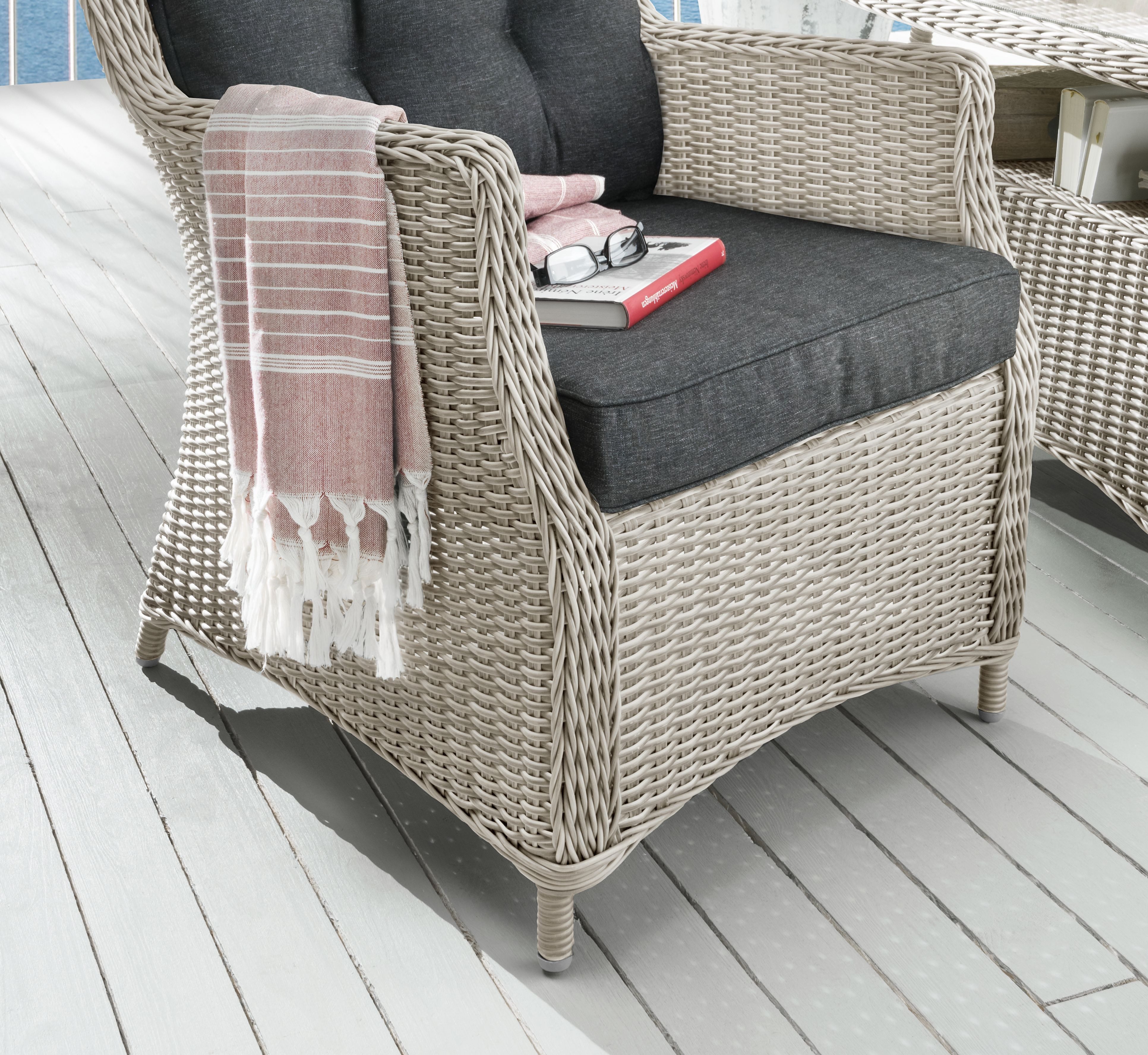 Destiny Sessel Casa, Polyrattan, inkl. Auflagen