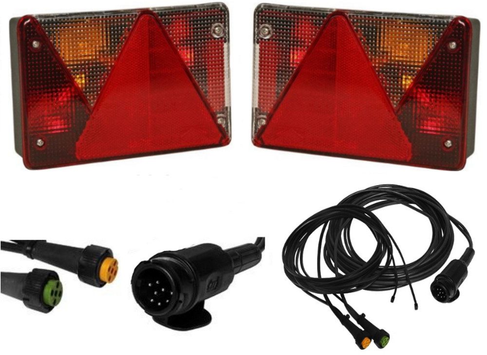 Aspöck Anhänger Aspöck Multipoint 4 Leuchten Set 13polig - 6m mit 2 x 4,5 m DC Abgang