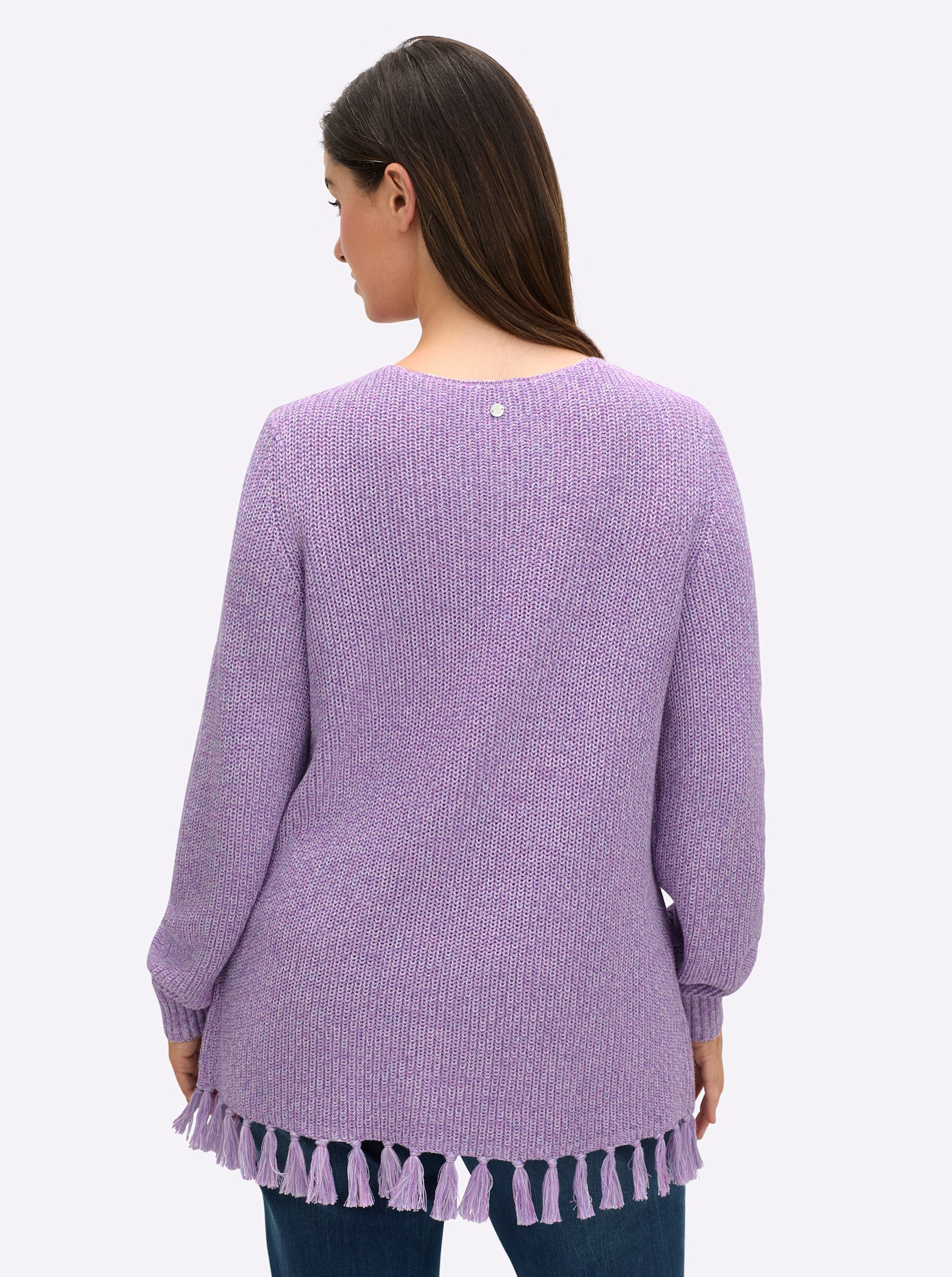 Sheego Strickpullover V-Ausschnitt-Pullover günstig online kaufen