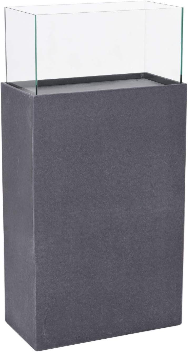 VIVANNO Bodenwindlicht Fiberzement CANDELA XL Rechteckig - Grau Matt (1 St) günstig online kaufen