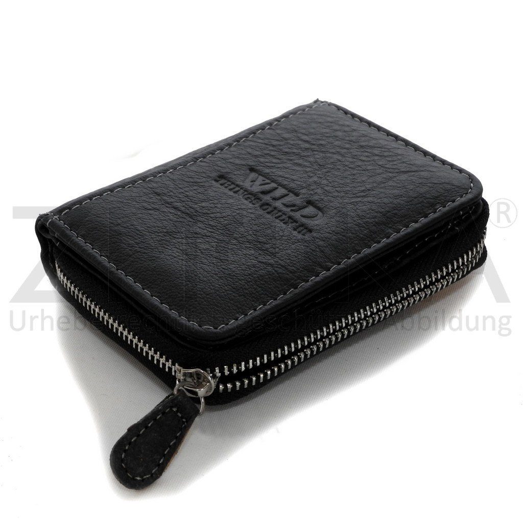 Wild Things Only !!! Geldbörse Wild Things Only - Leder Unisex Geldbörse Portemonnaie Auswahl Schwarz